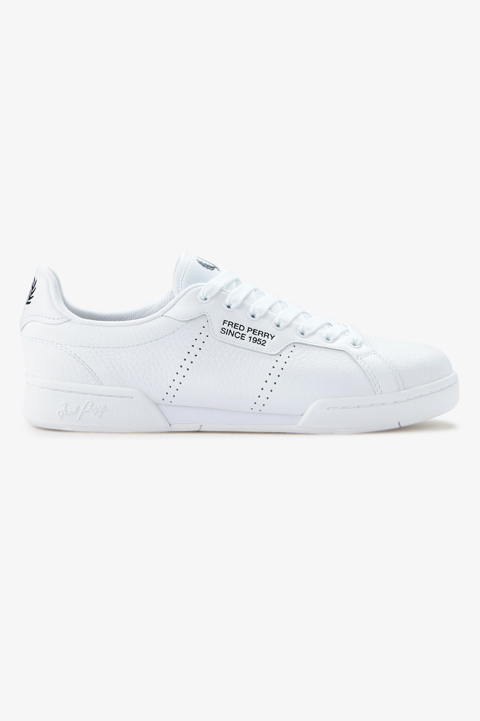 Sapatilhas 'B722' em Pele Fred Perry Branco-1