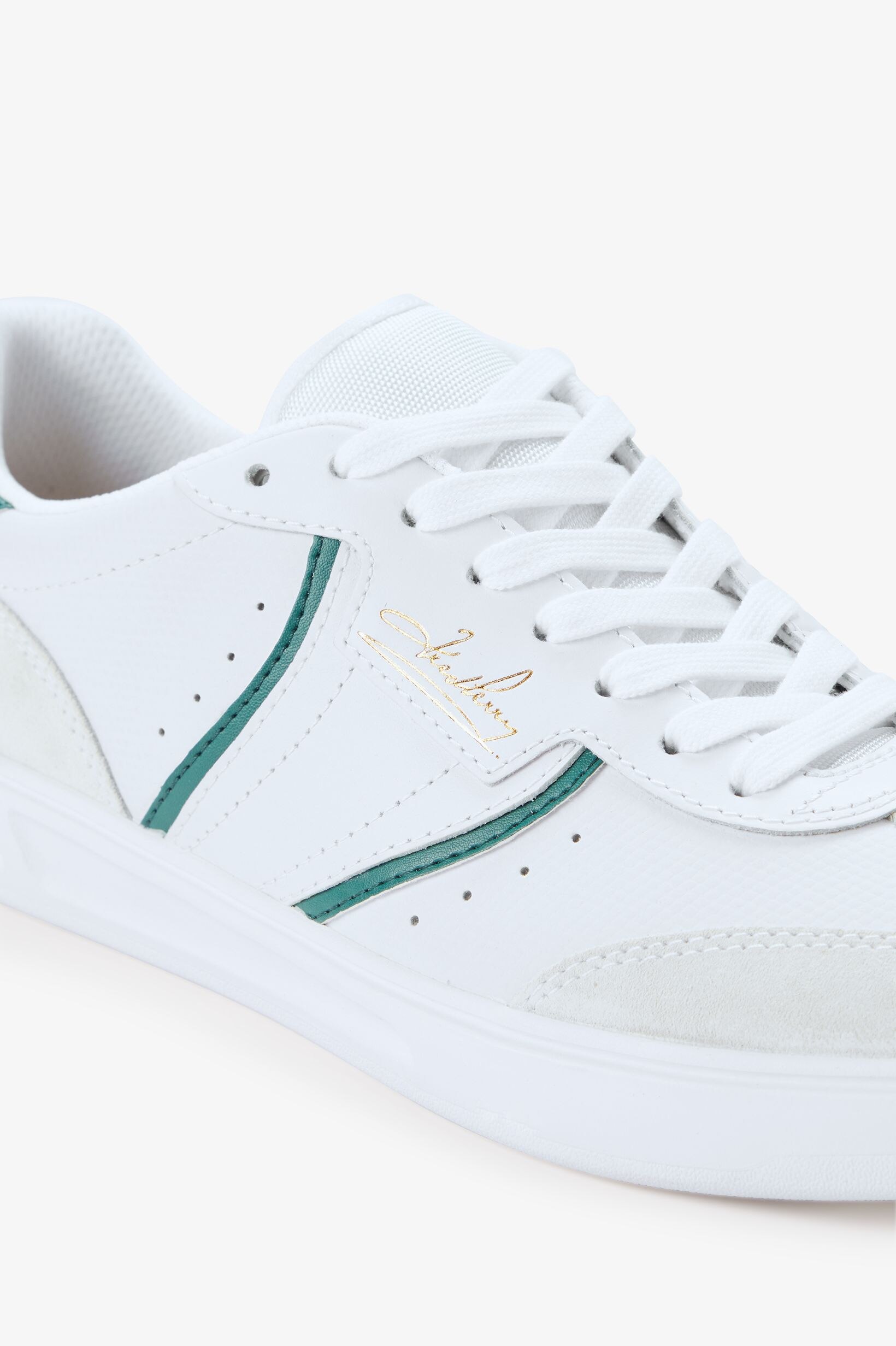 Sapatilhas 'B4' em Pele Fred Perry Branco-6
