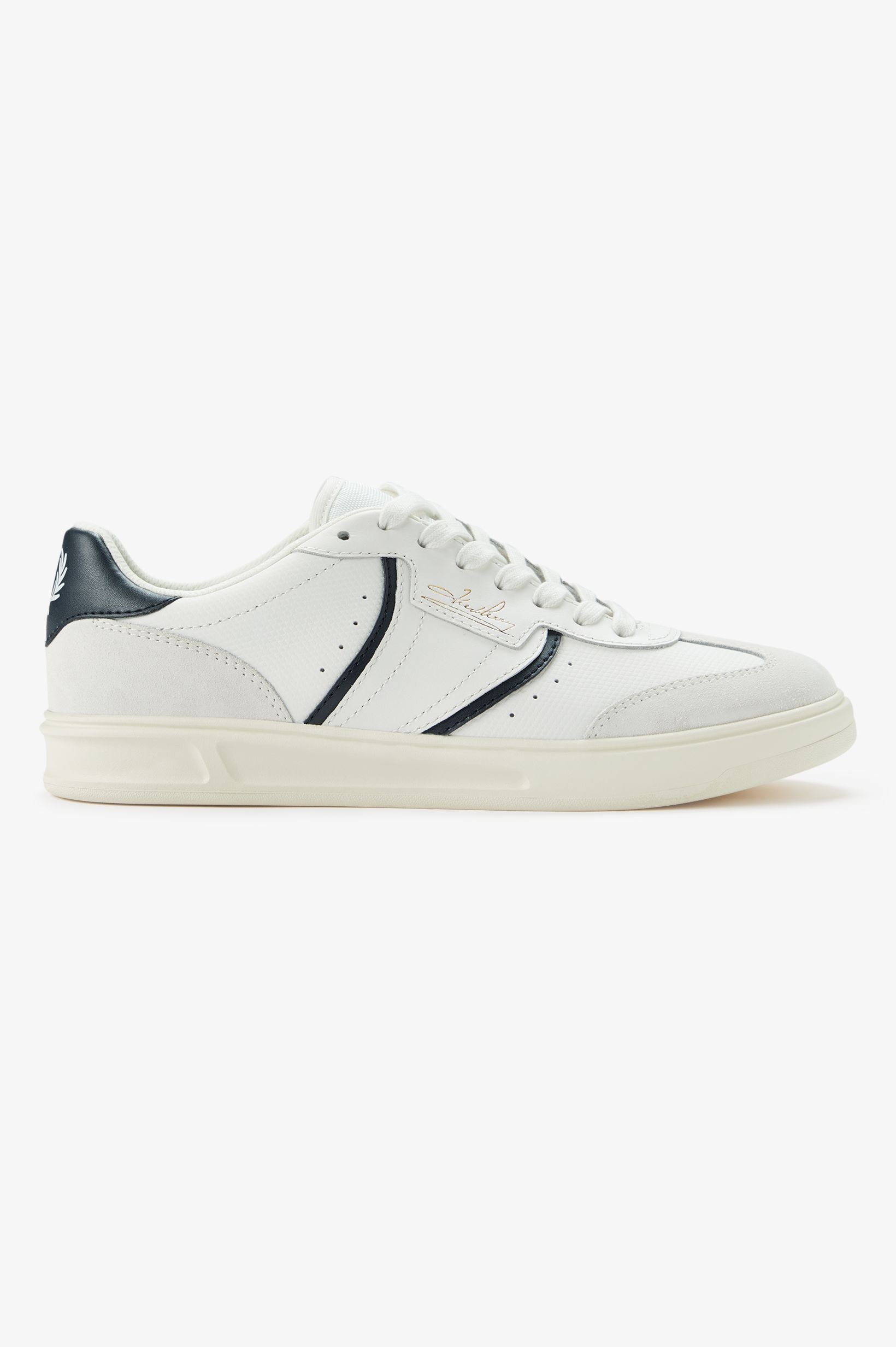 Sapatilhas 'B4' em Pele Fred Perry Branco-1