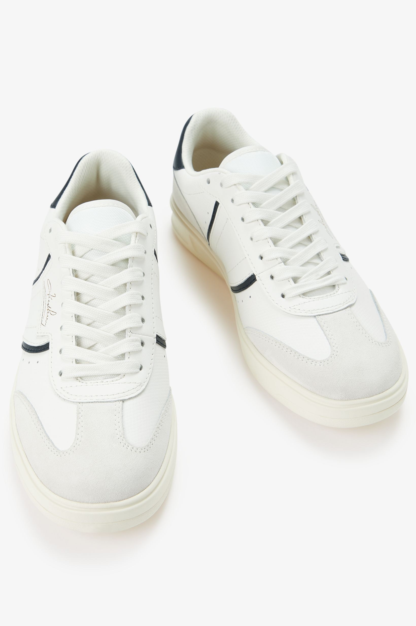 Sapatilhas 'B4' em Pele Fred Perry Branco-3