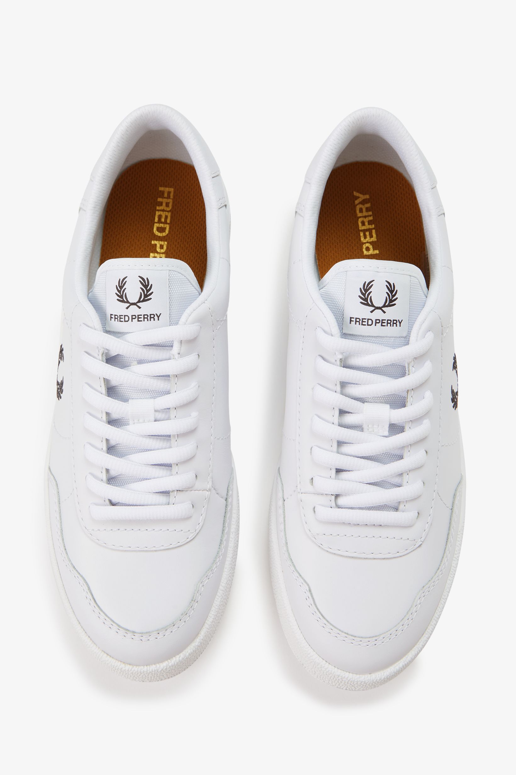 Sapatilhas 'B11' em Pele Fred Perry Branco-2