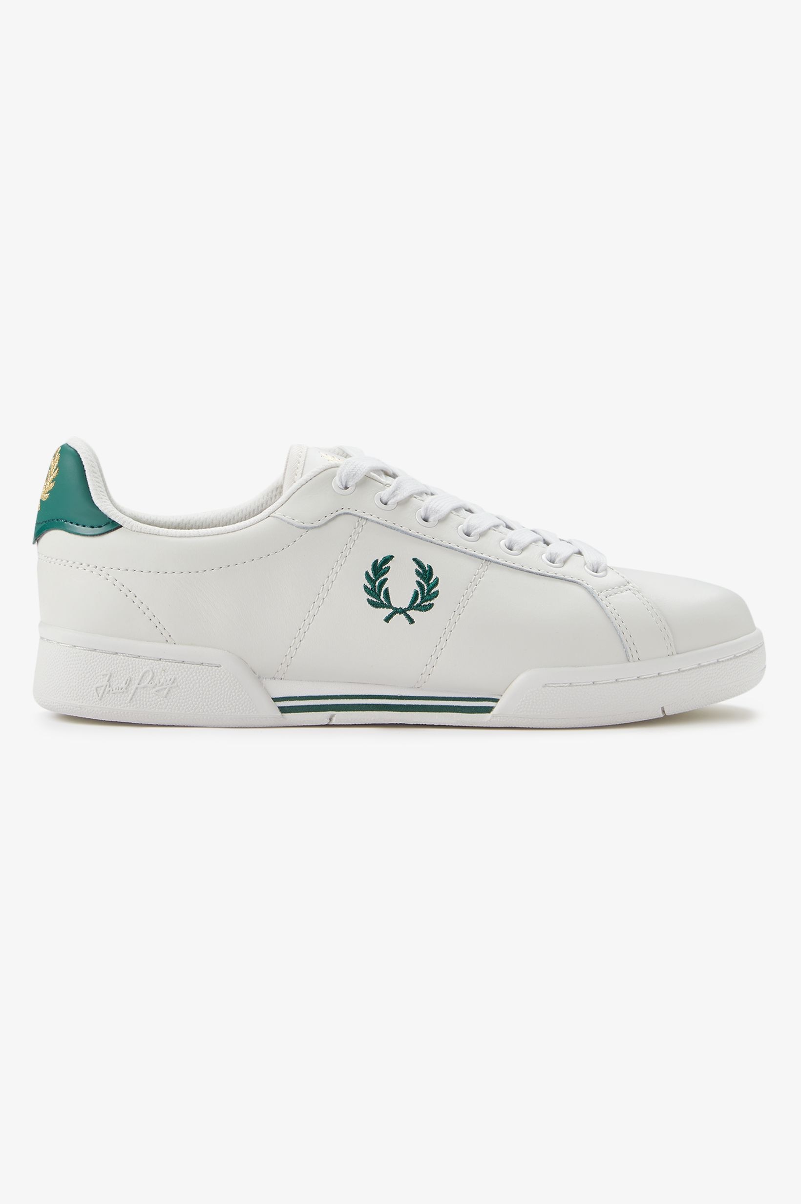 Sapatilhas 'B722' em Pele Fred Perry Branco-1