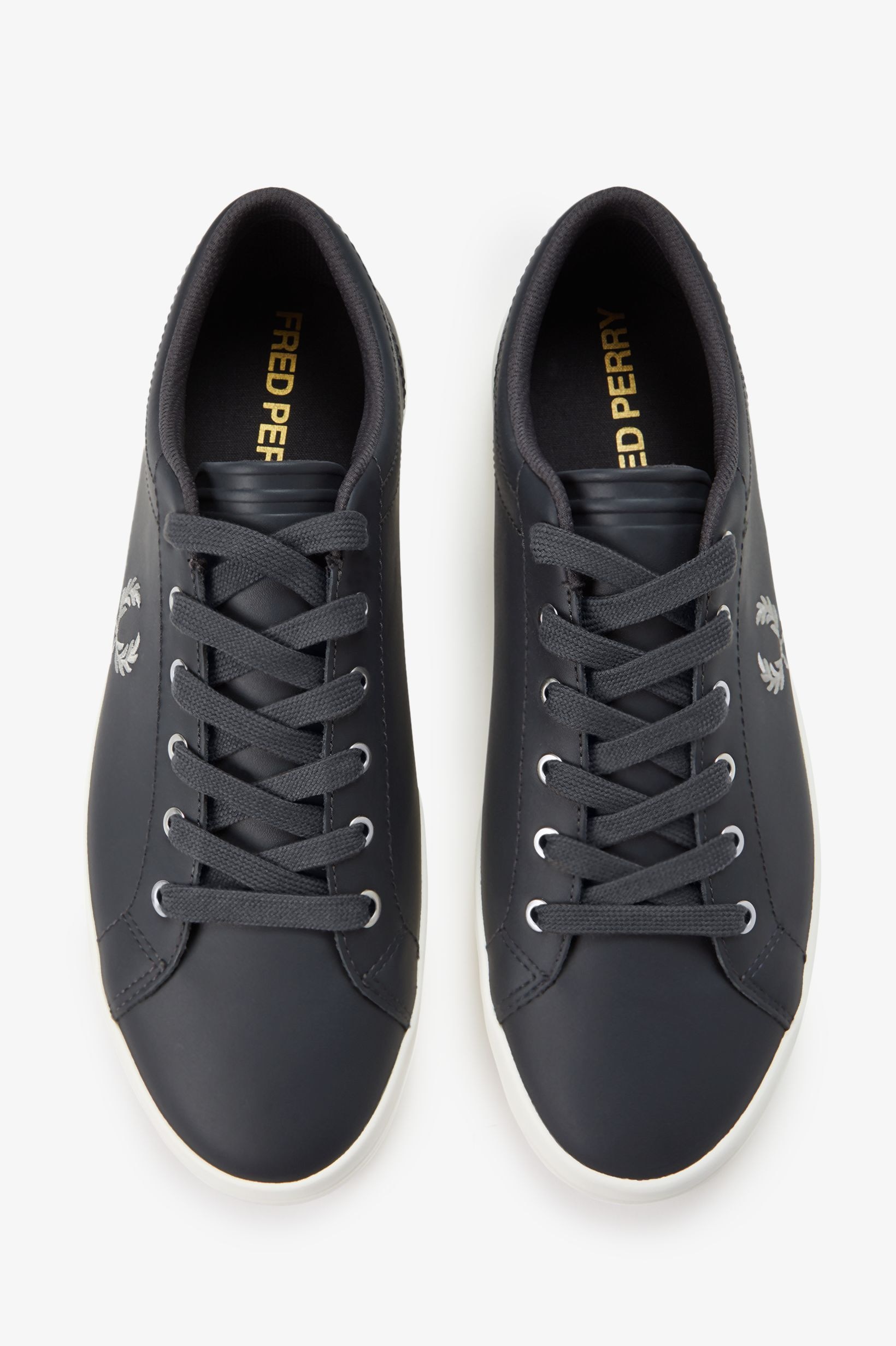 Sapatilhas 'Baseline' em Pele Fred Perry Cinzento-escuro-2
