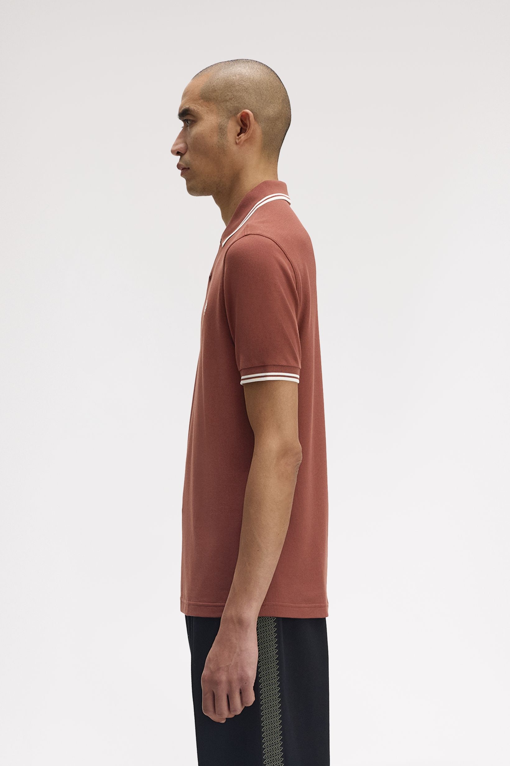Polo original 'Twin Tipped Fred Perry Shirt' Castanho-2