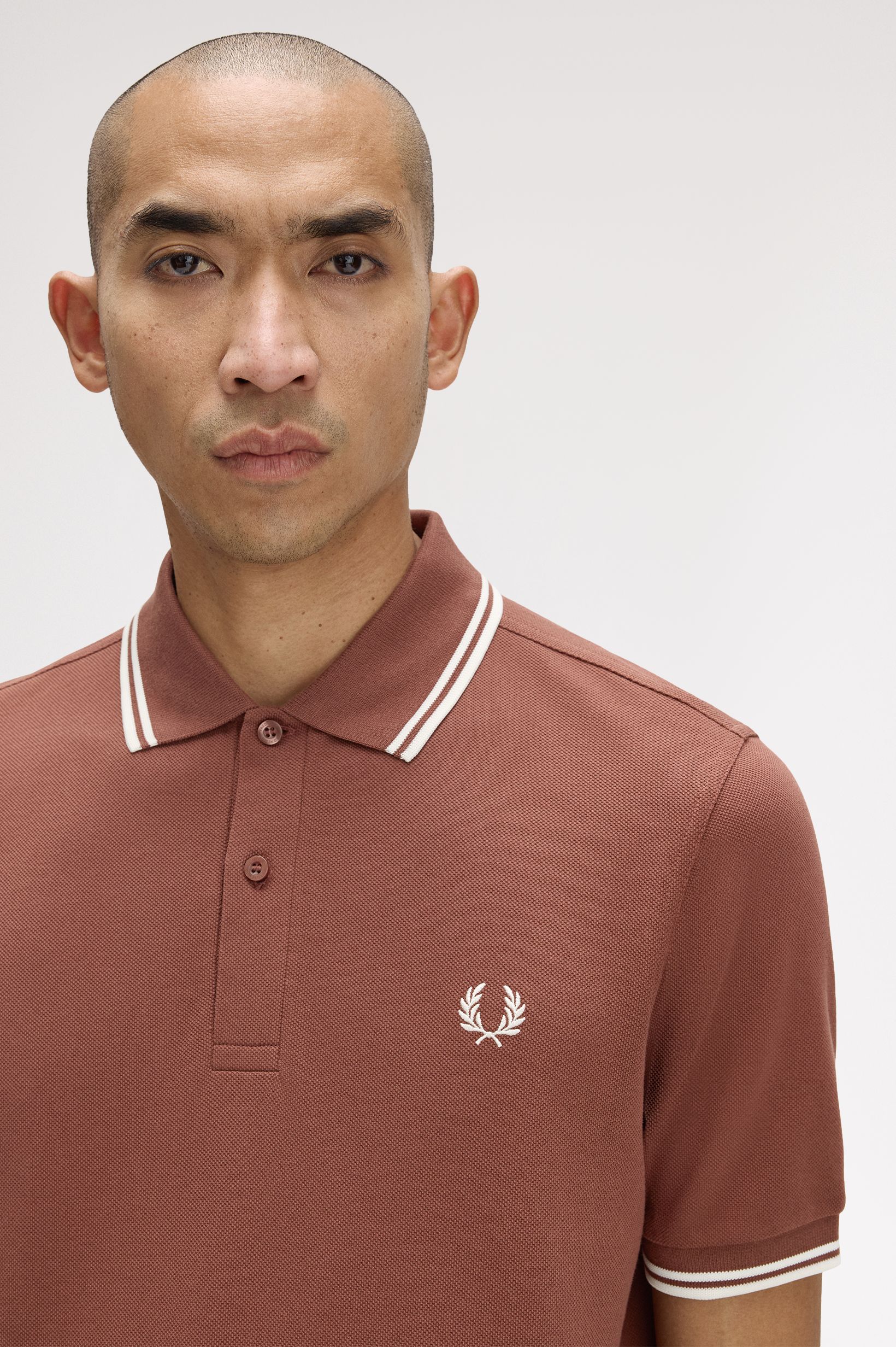 Polo original 'Twin Tipped Fred Perry Shirt' Castanho-3