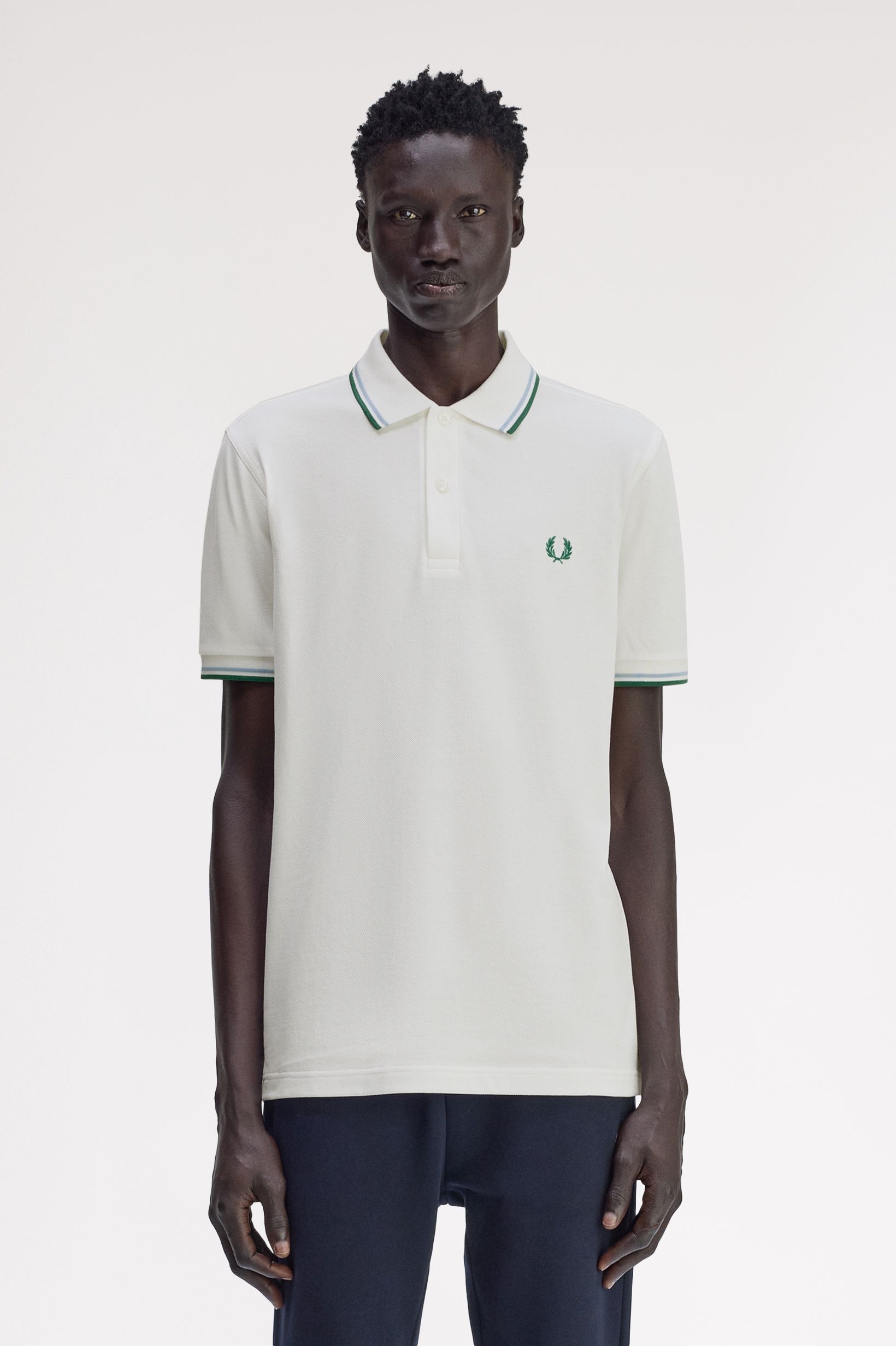 Polo original  'Twin Tipped Fred Perry Shirt' Branco-1