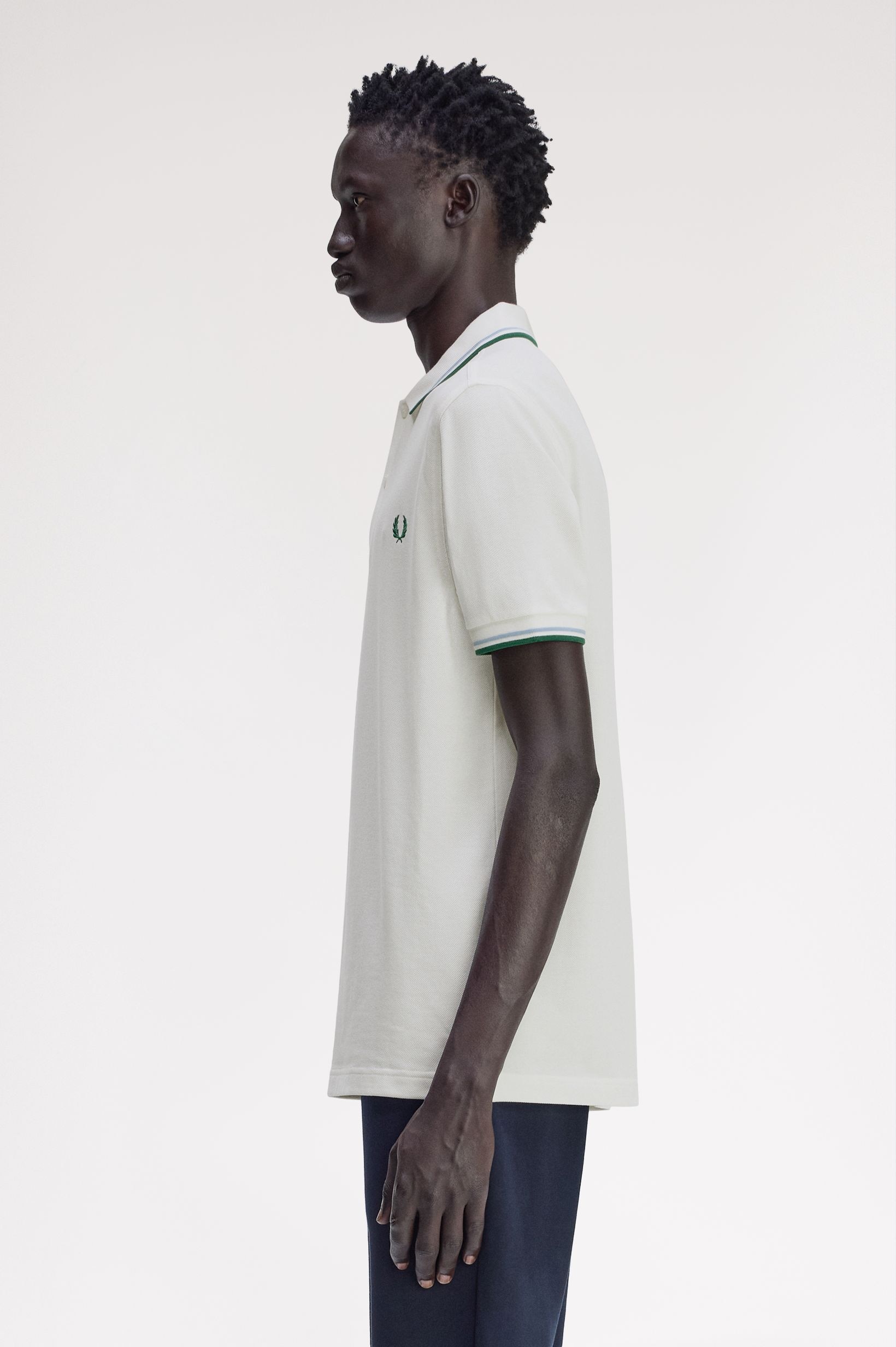 Polo original  'Twin Tipped Fred Perry Shirt' Branco-2