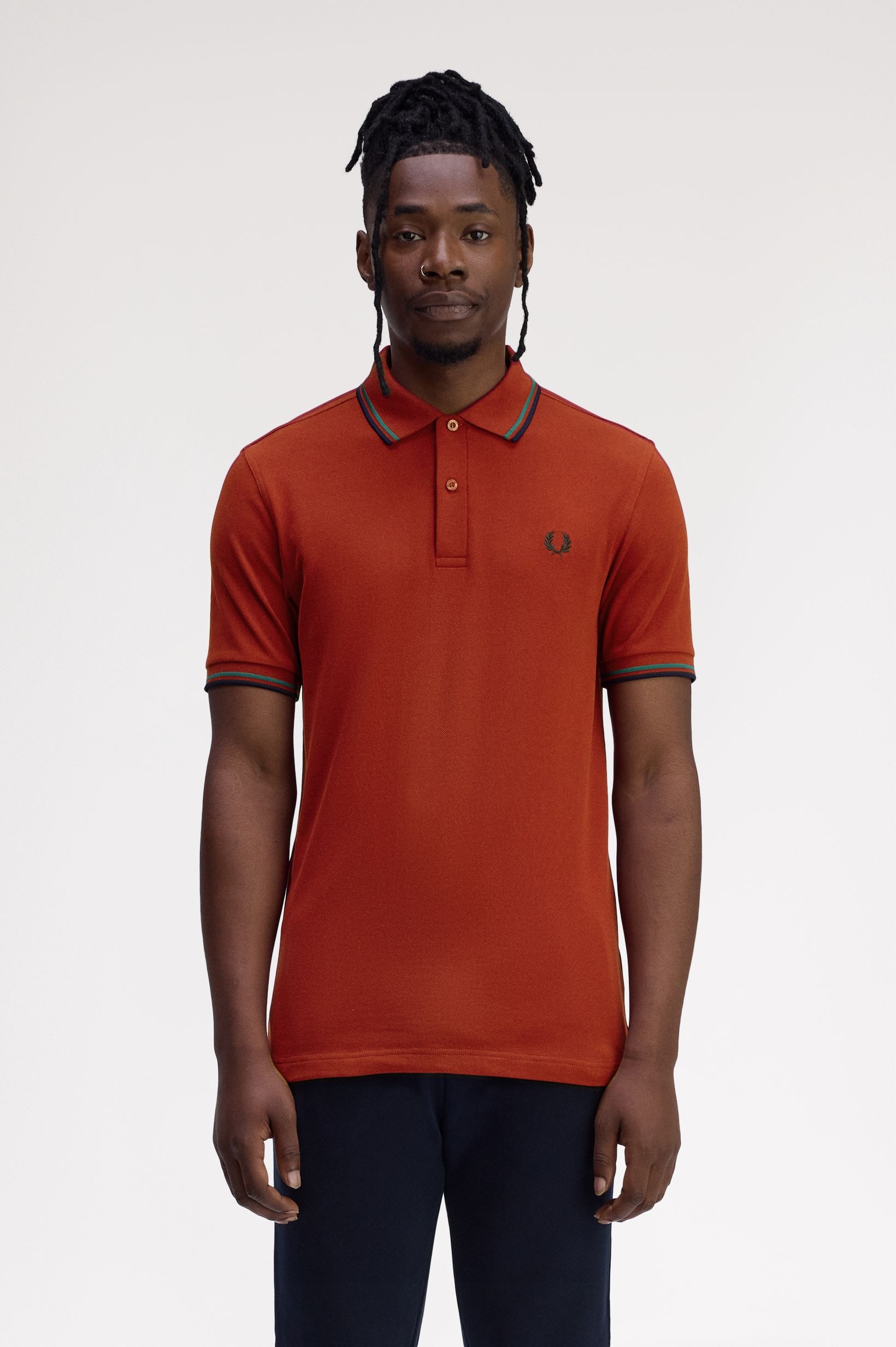 Polo original  'Twin Tipped Fred Perry Shirt' Vermelho-1