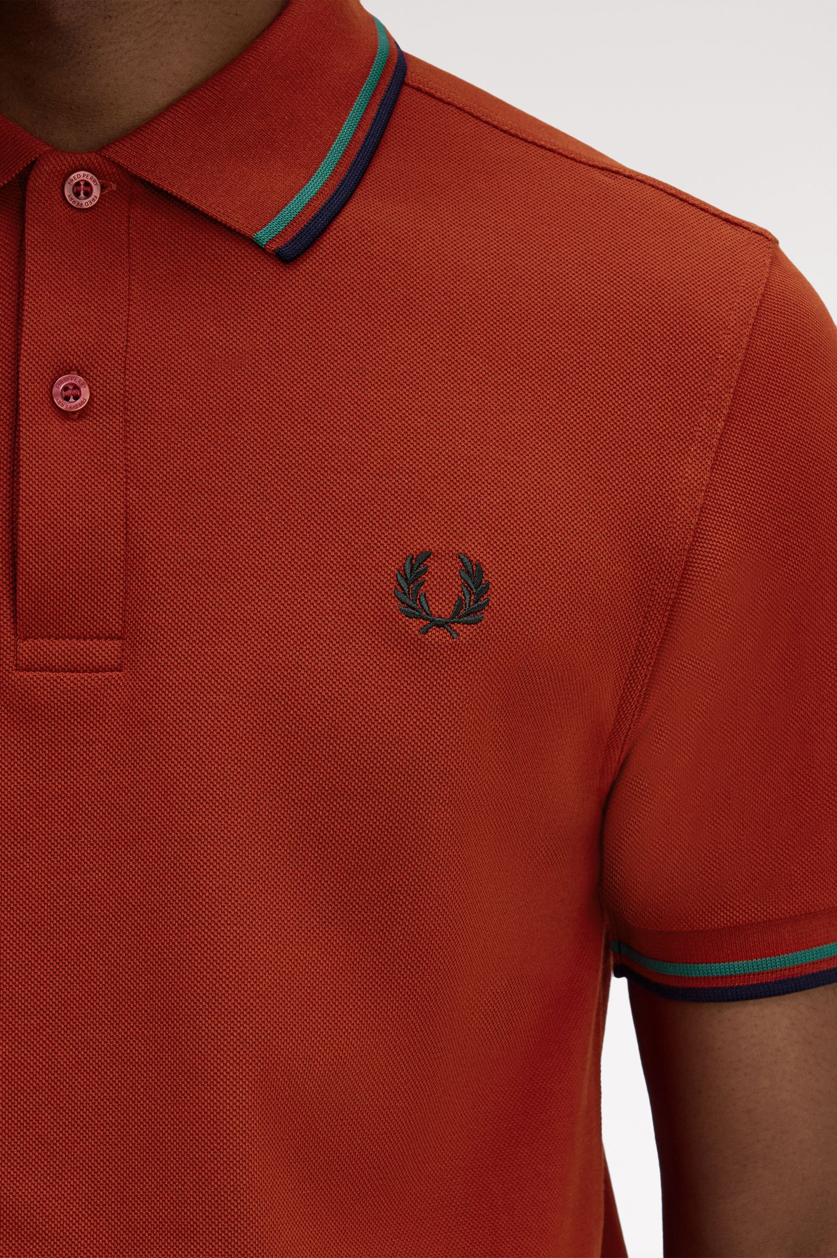 Polo original  'Twin Tipped Fred Perry Shirt' Vermelho-3