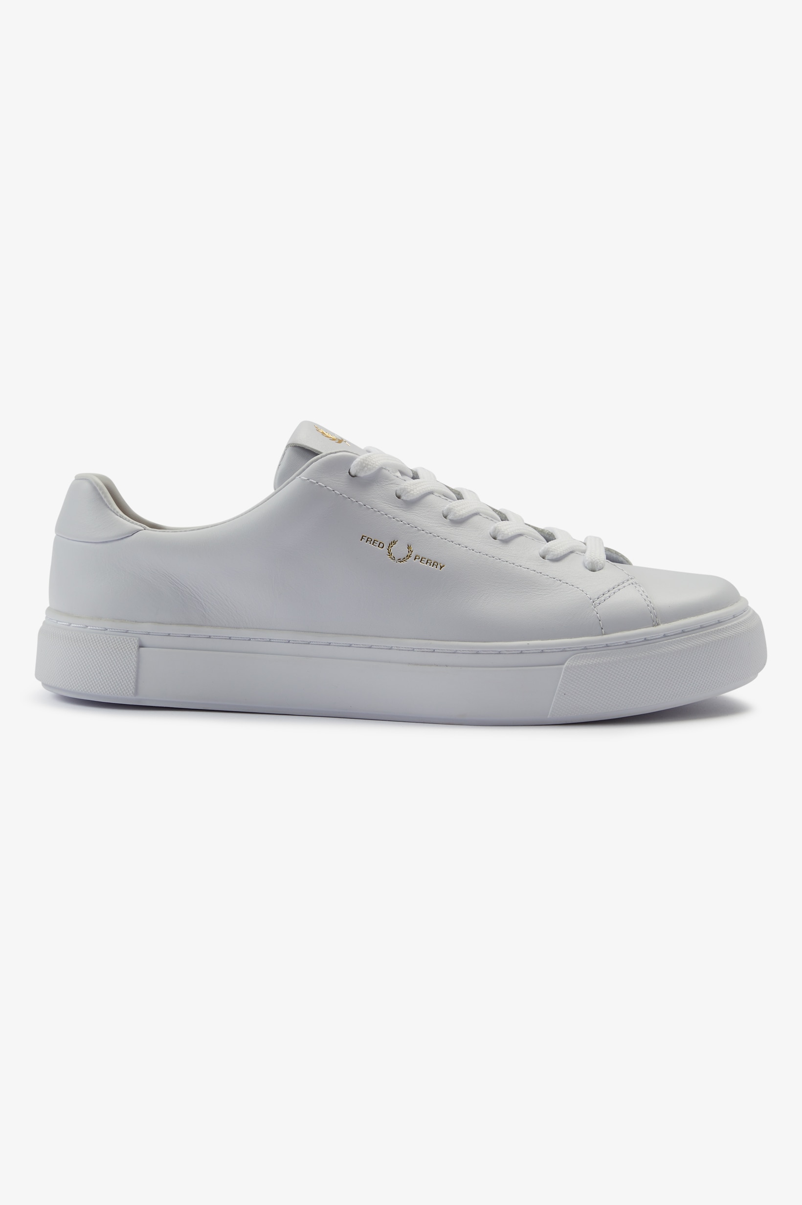 Sapatilhas Unissexo 'B71' em Pele Fred Perry Branco-1