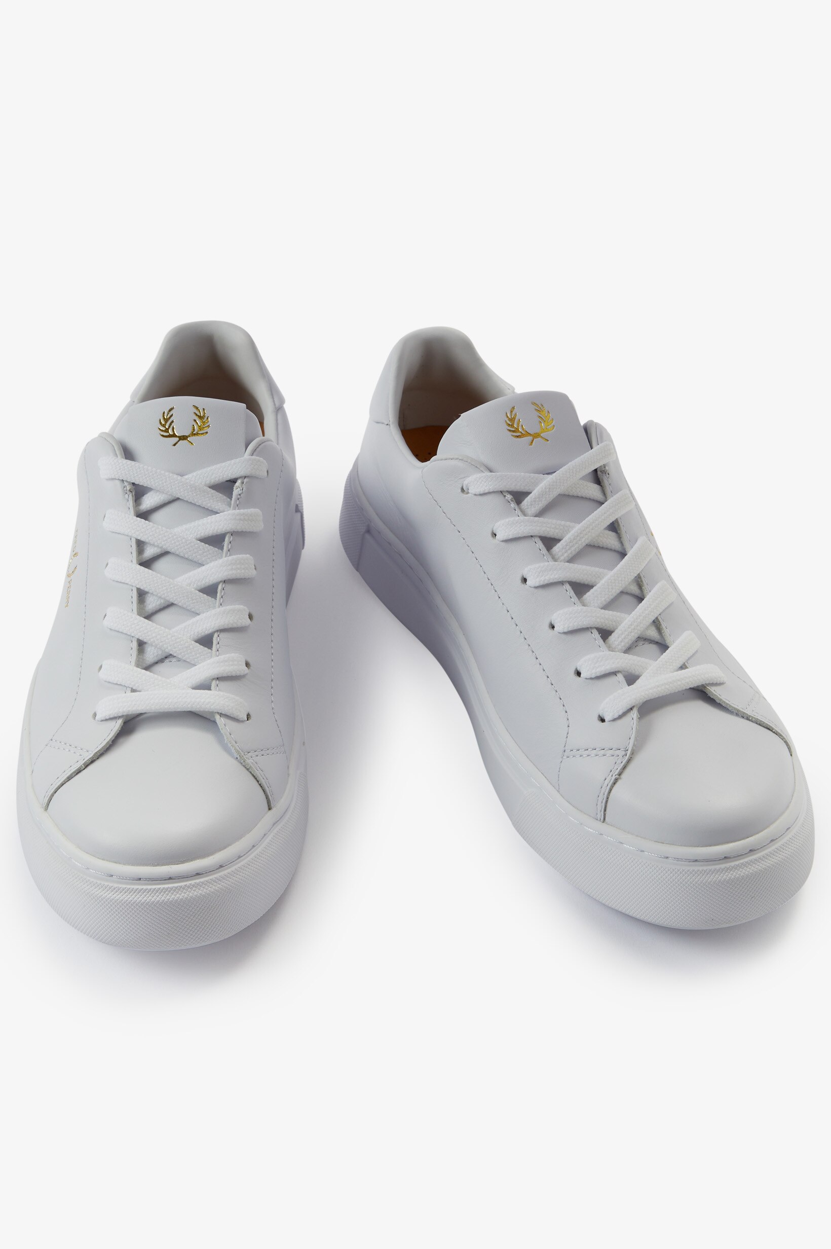 Sapatilhas Unissexo 'B71' em Pele Fred Perry Branco-3