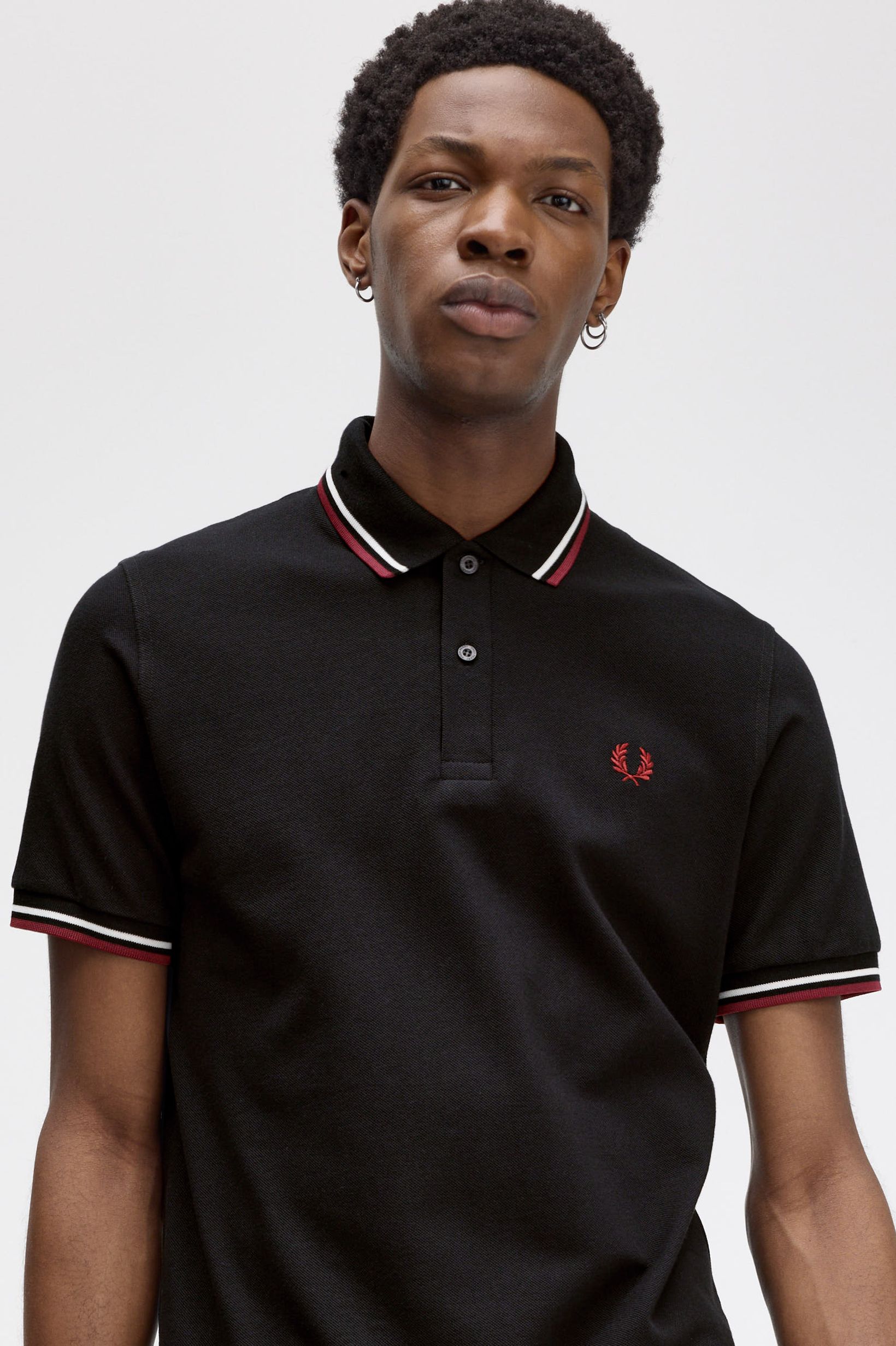 Polo Original 'Twin Tipped Fred Perry Shirt' Preto-1