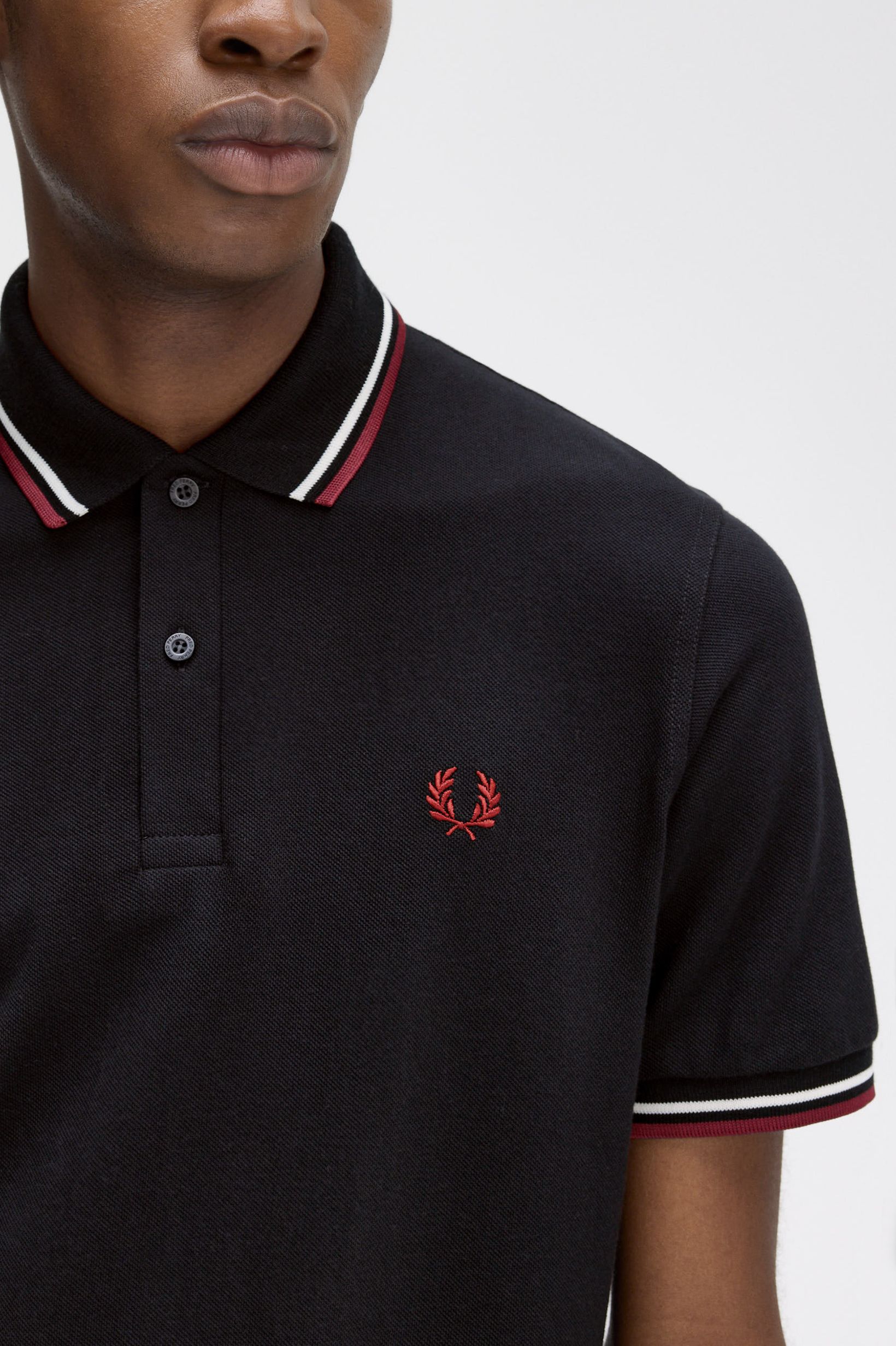 Polo Original 'Twin Tipped Fred Perry Shirt' Preto-2