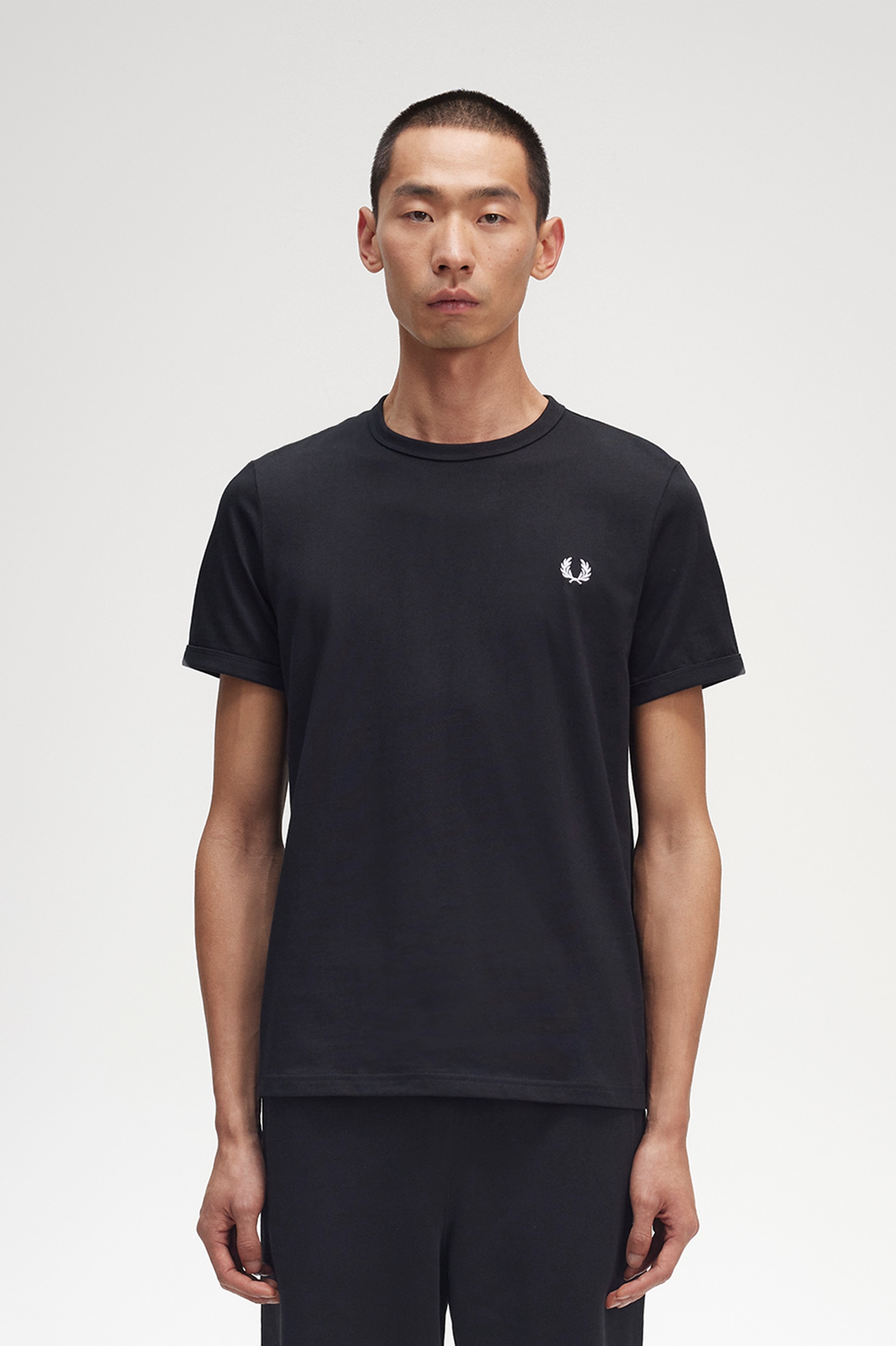T-Shirt 'Ringer' em Preto Preto-1