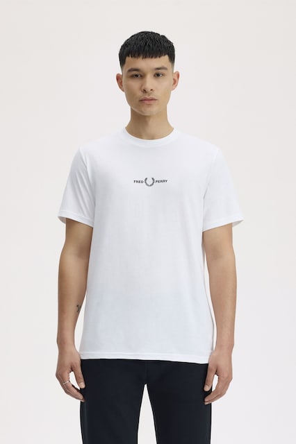 Imagem 0 de T-Shirt de Manga Curta em Branco com Logo Bordado