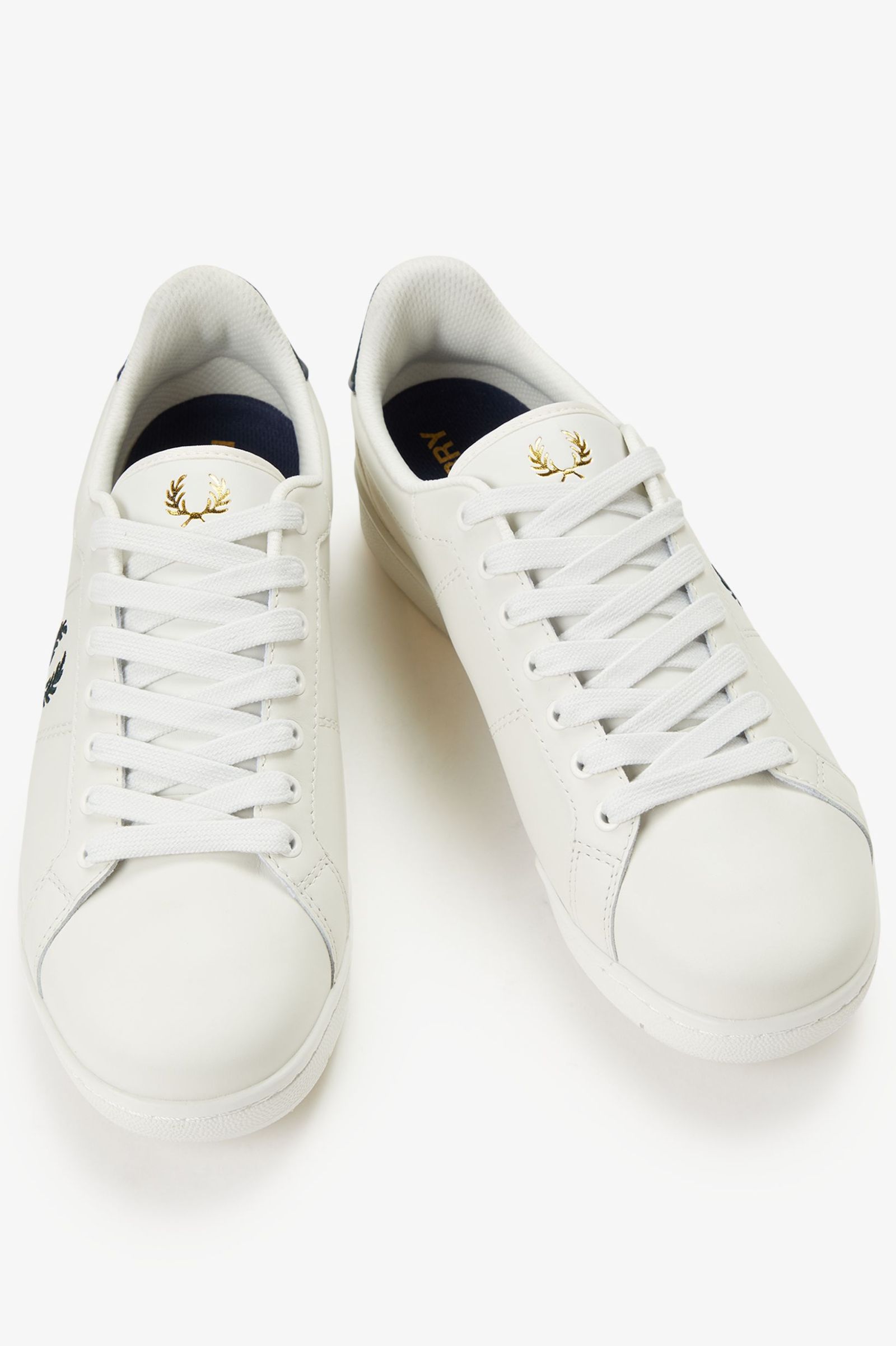 Sapatilhas 'B722' em Pele Fred Perry Pérola-3