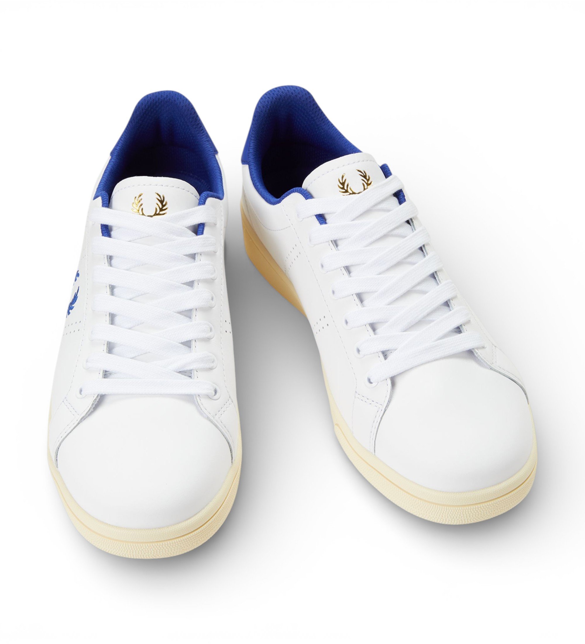 Sapatilhas Unissexo 'B721' em Pele Fred Perry Branco-3