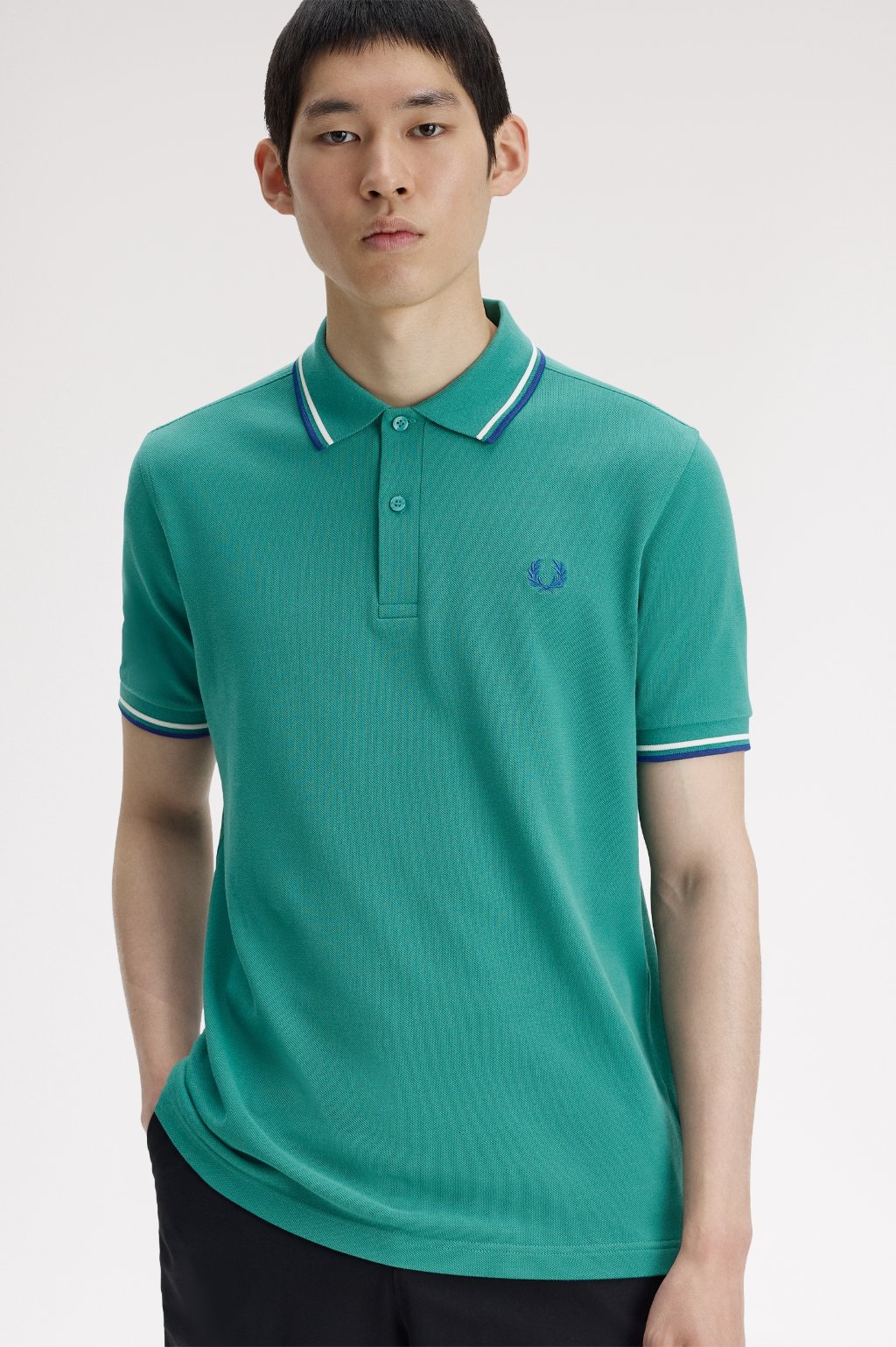 Polo original  'Twin Tipped Fred Perry Shirt' Verde-1