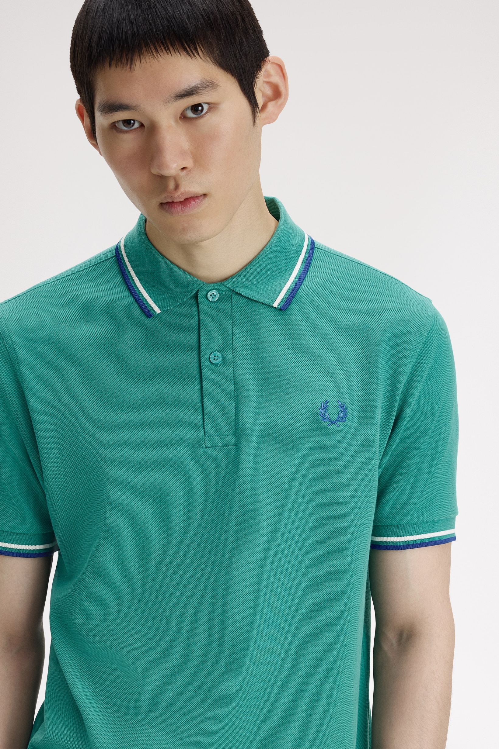 Polo original  'Twin Tipped Fred Perry Shirt' Verde-2
