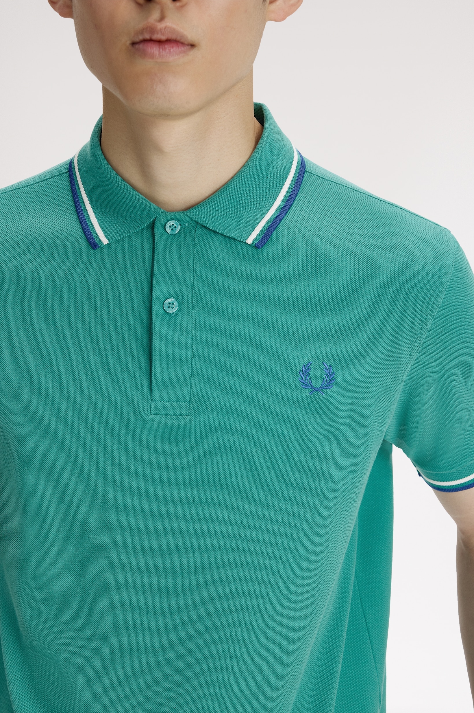 Polo original  'Twin Tipped Fred Perry Shirt' Verde-3