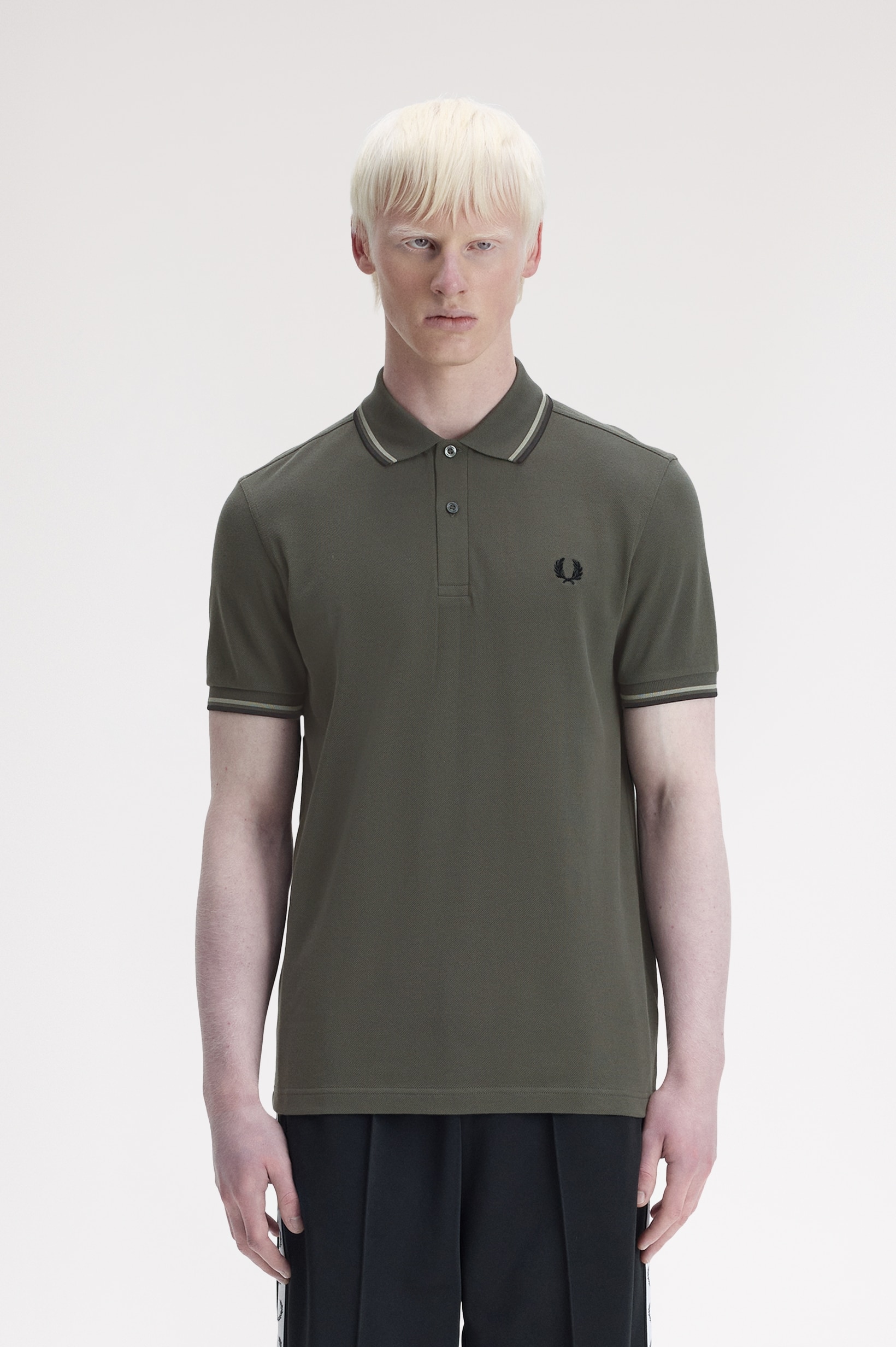 Polo original  'Twin Tipped Fred Perry Shirt' Verde-1