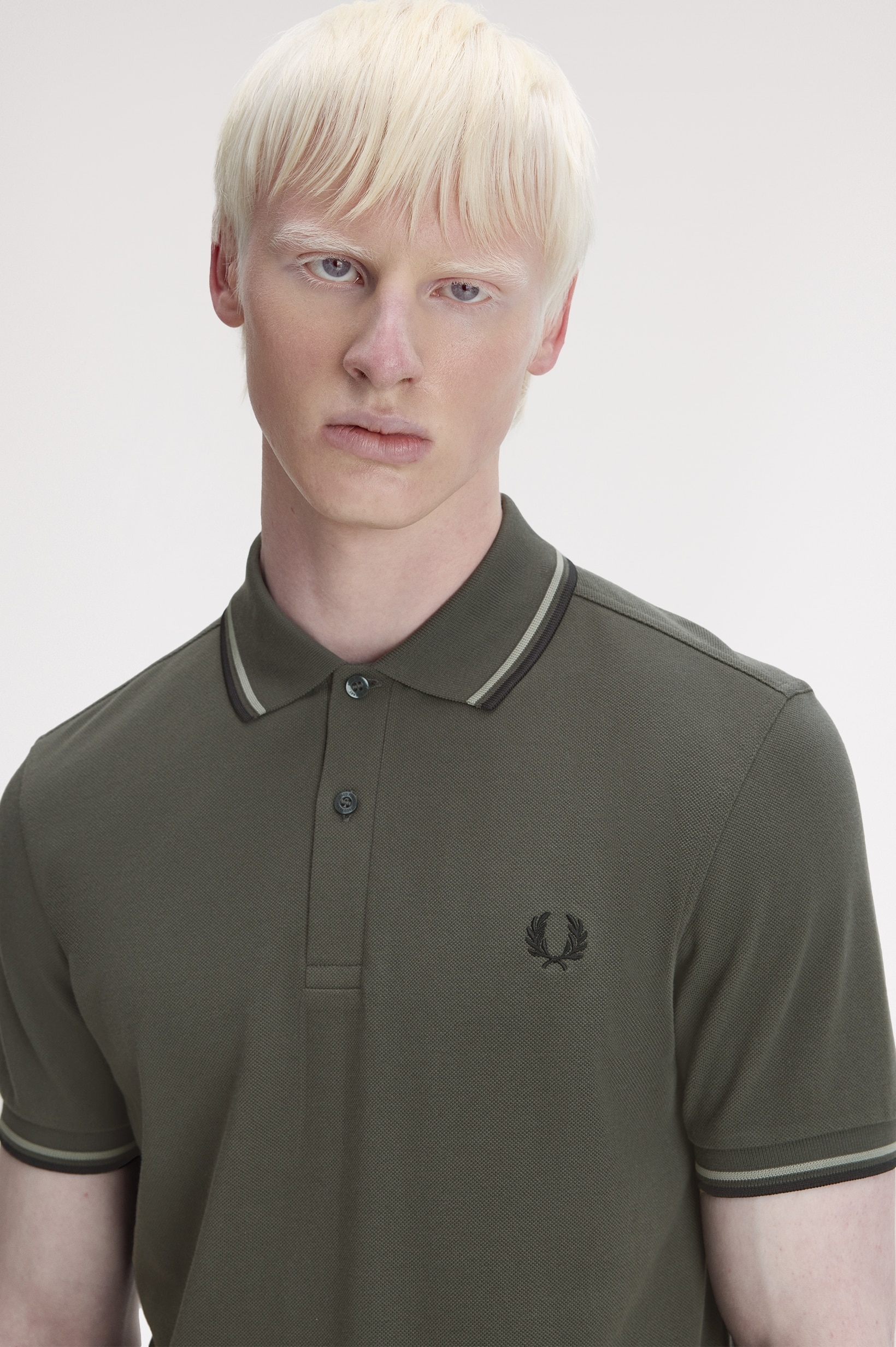 Polo original  'Twin Tipped Fred Perry Shirt' Verde-3