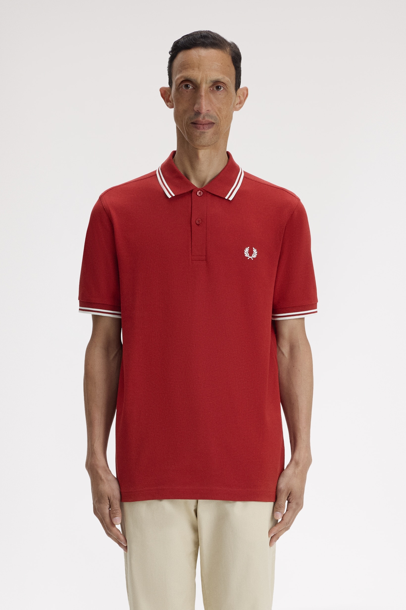 Polo original  'Twin Tipped Fred Perry Shirt' Vermelho-1