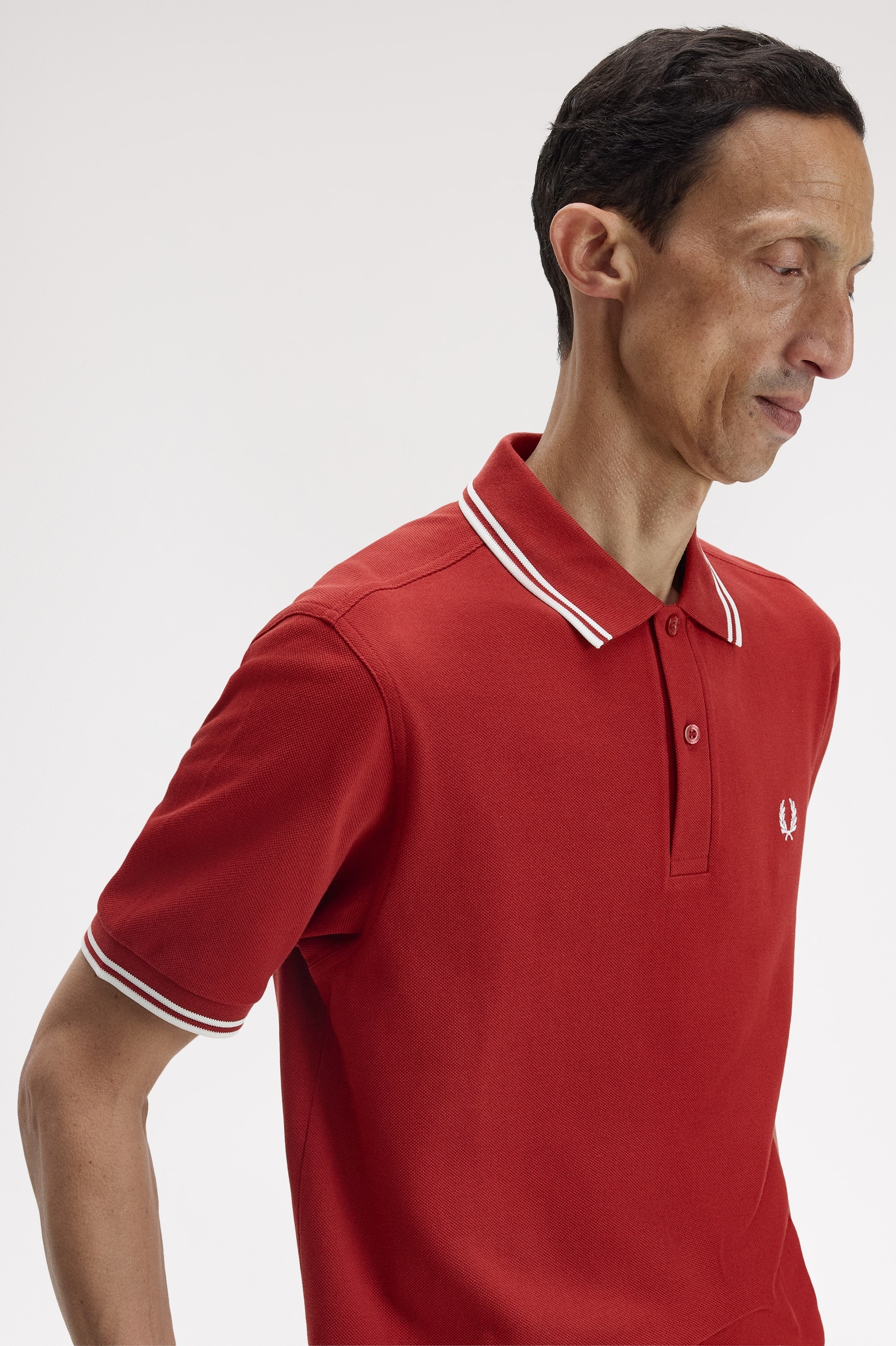 Polo original  'Twin Tipped Fred Perry Shirt' Vermelho-3