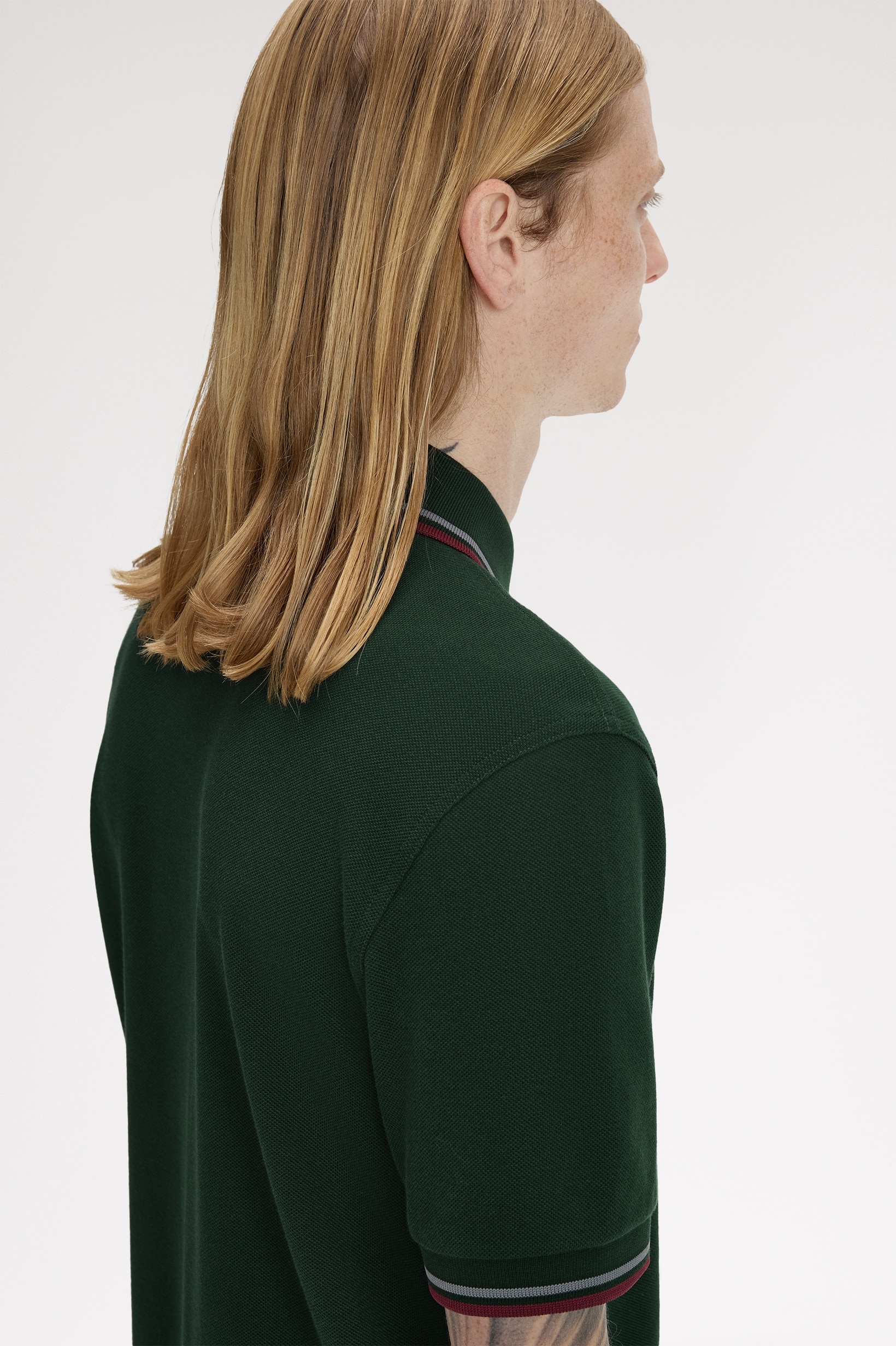 Polo original  'Twin Tipped Fred Perry Shirt' Verde-escuro-2
