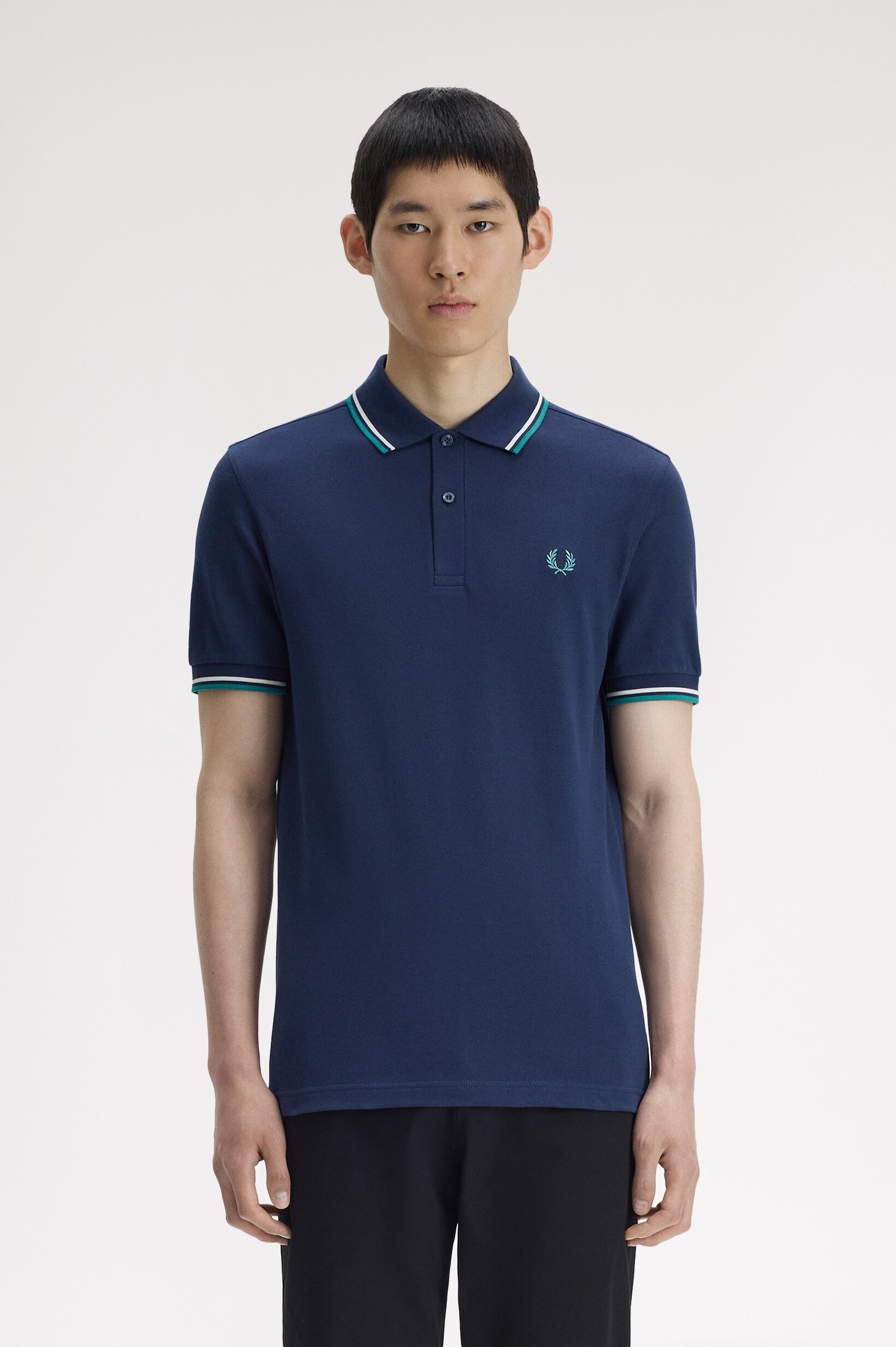 Polo original  'Twin Tipped Fred Perry Shirt' Azul-1