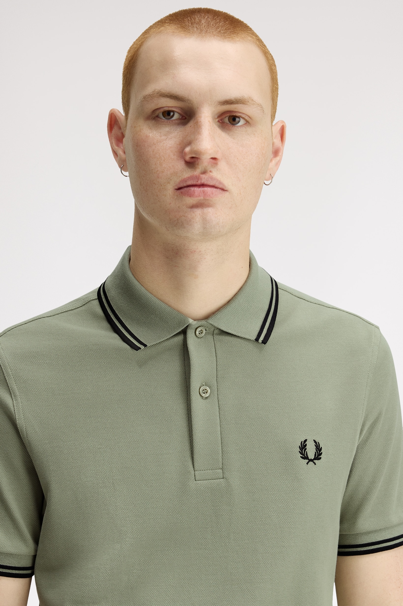 Polo original  'Twin Tipped Fred Perry Shirt' Verde-2