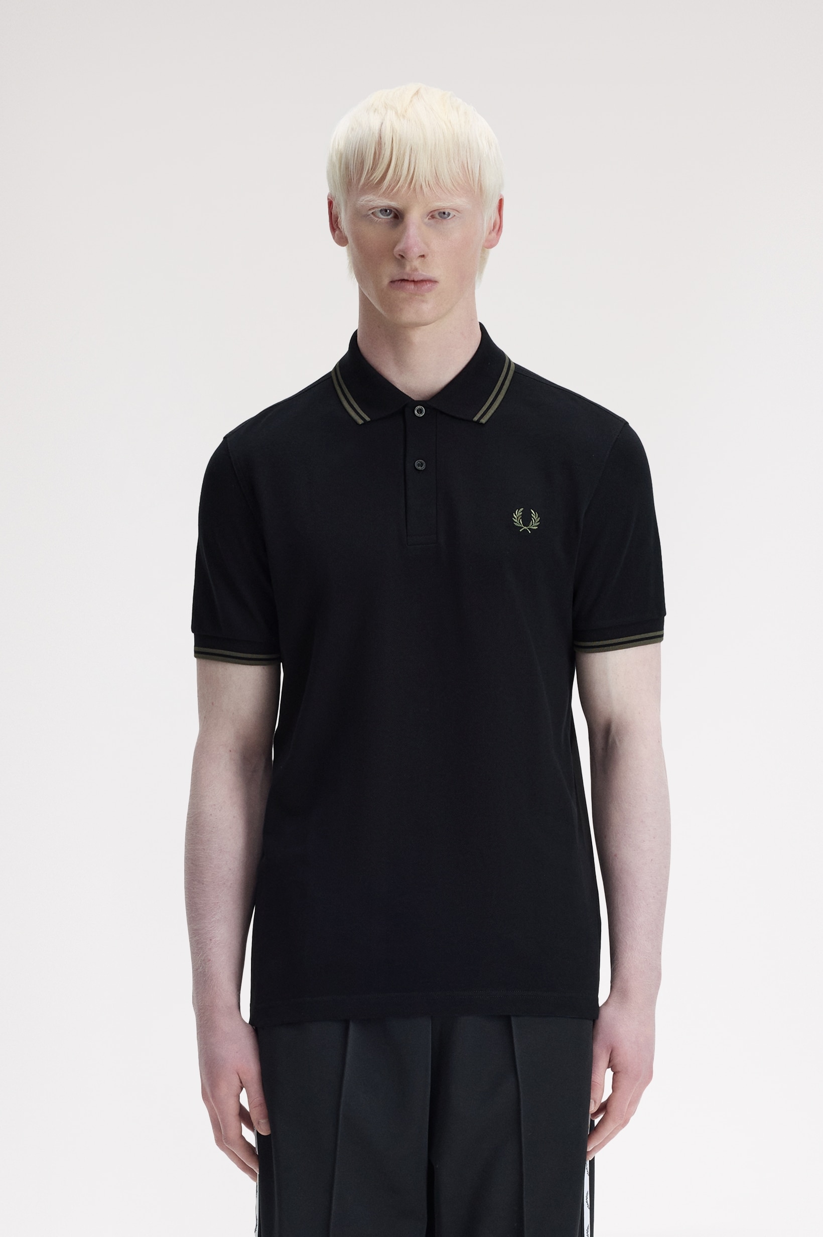 Polo original  'Twin Tipped Fred Perry Shirt' Preto-1