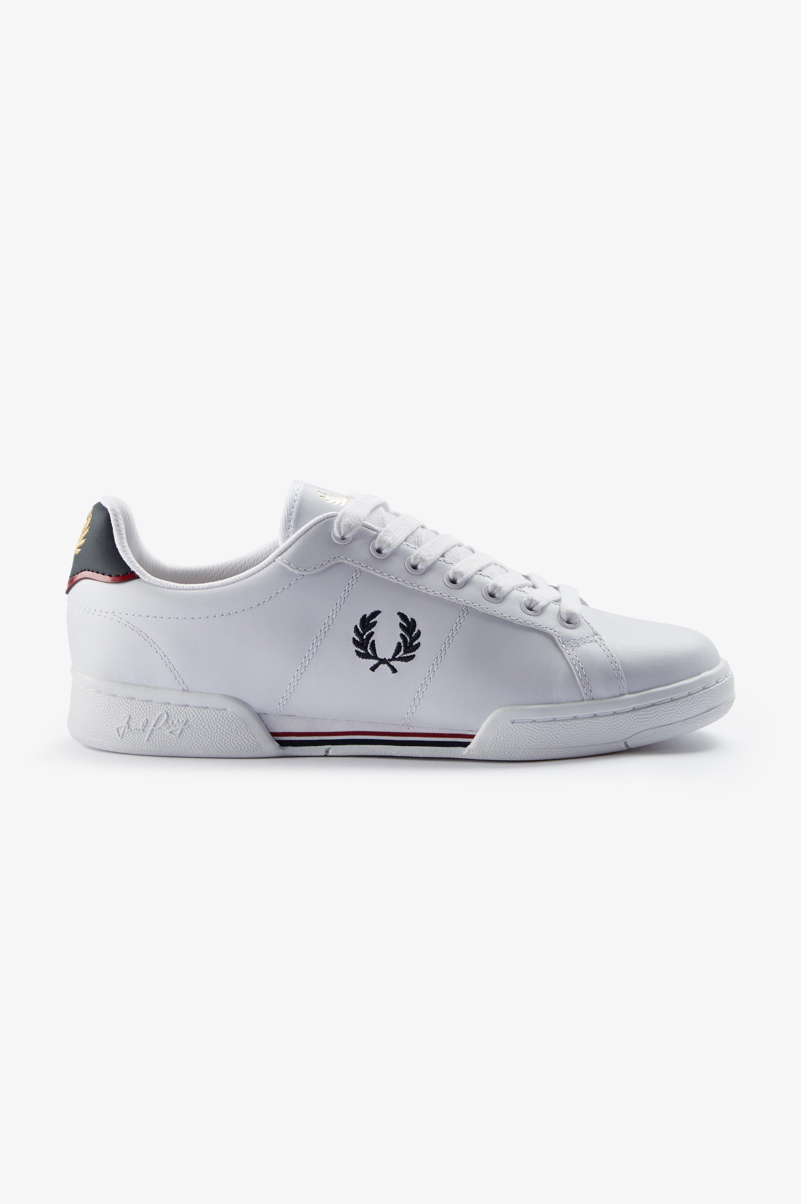 Sapatilhas 'B722' em Pele Fred Perry Branco-1