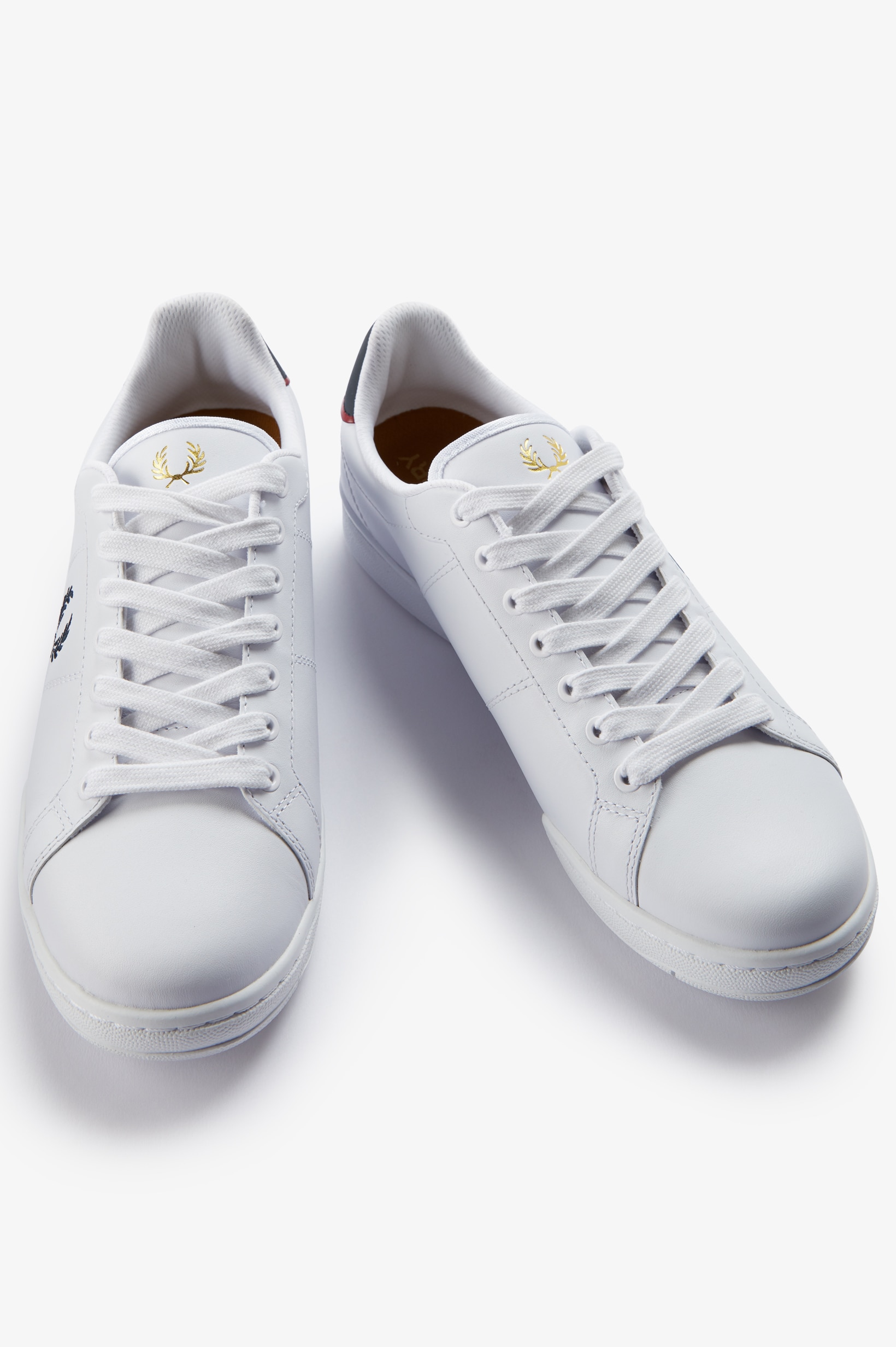 Sapatilhas 'B722' em Pele Fred Perry Branco-3