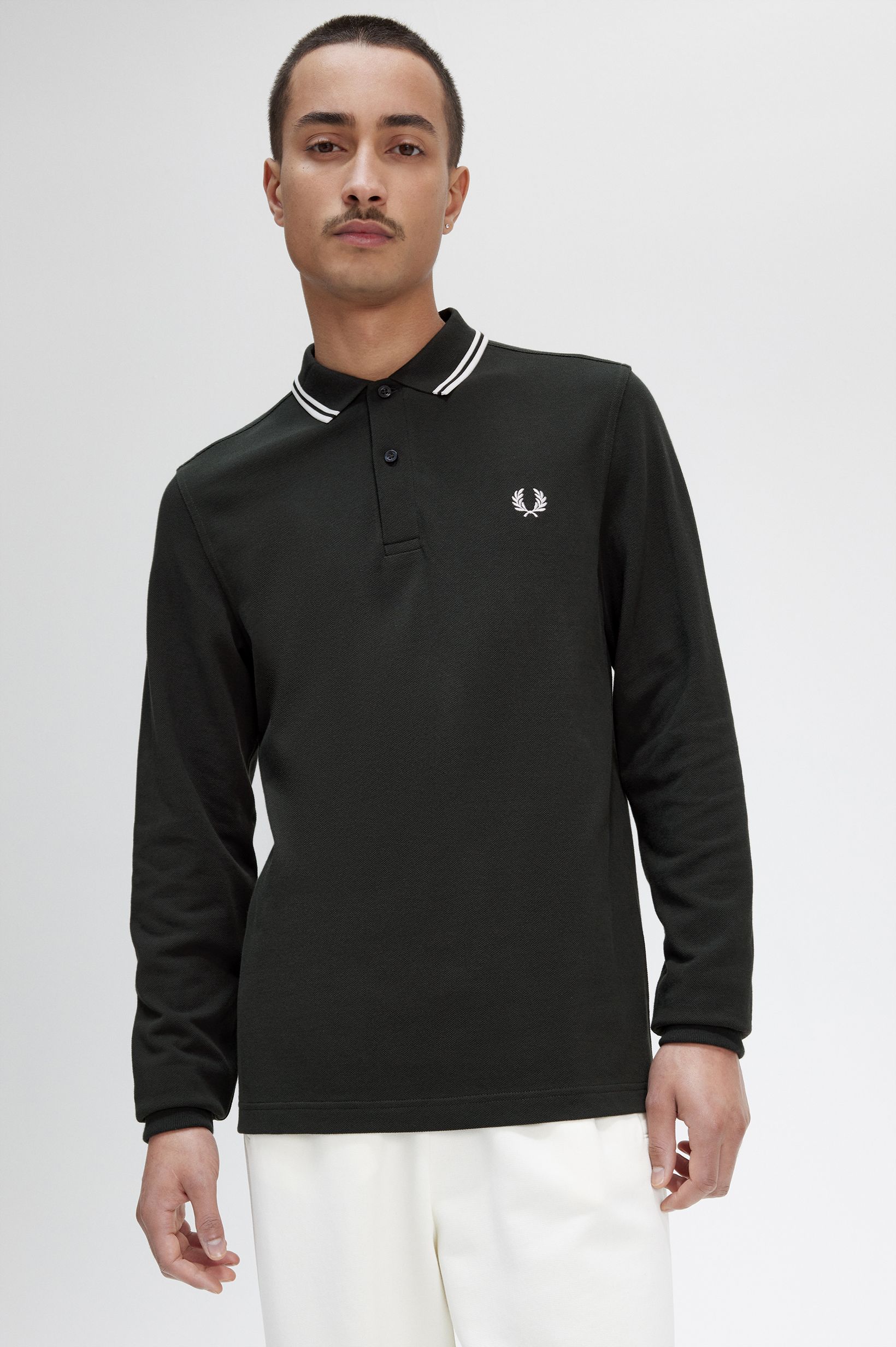 Imagem 0 de Polo de Manga Comprida 'Twin Tipped Fred Perry Shirt'