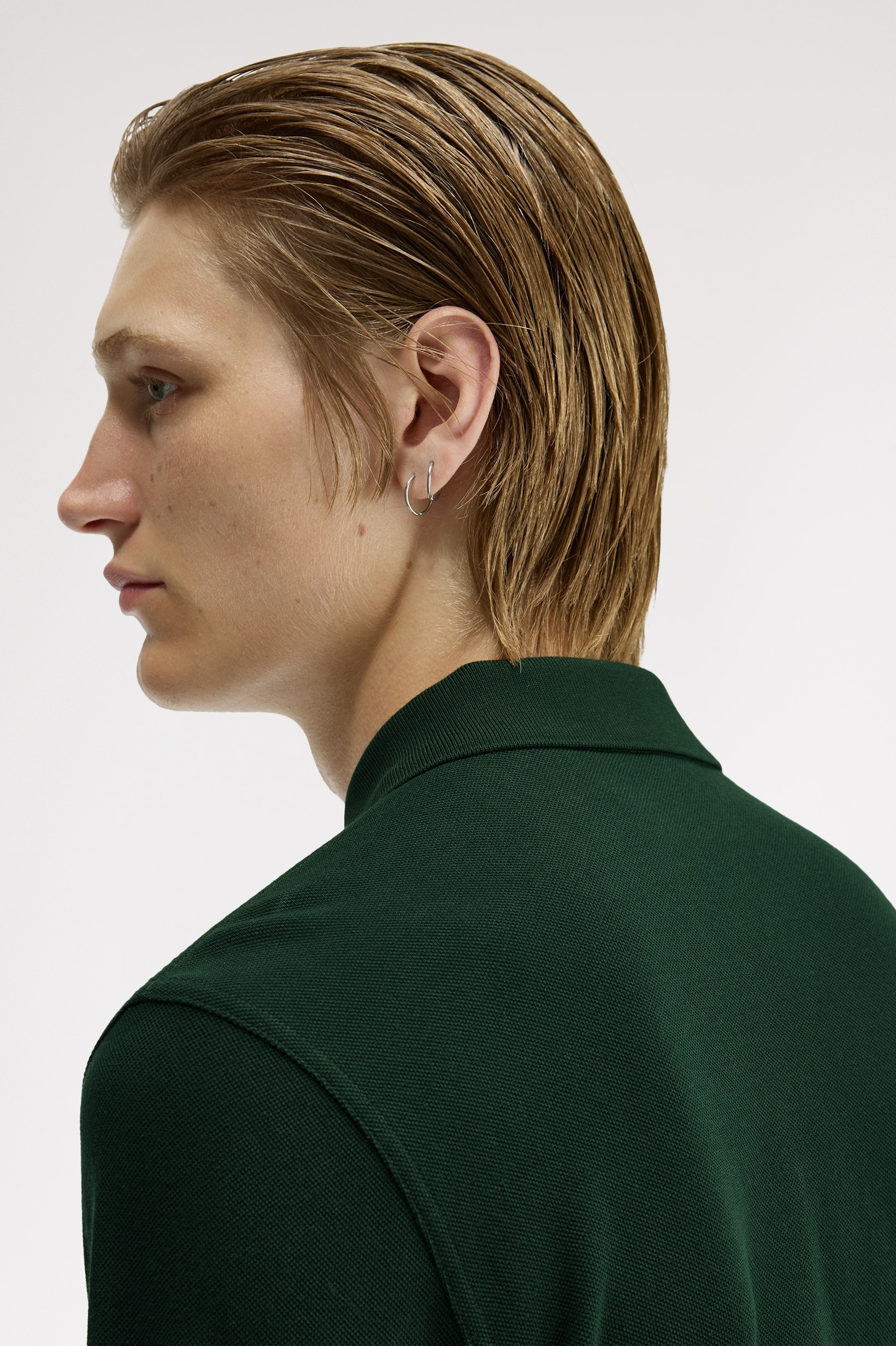 Polo 'Fred Perry' de Manga Comprida Verde-escuro-2