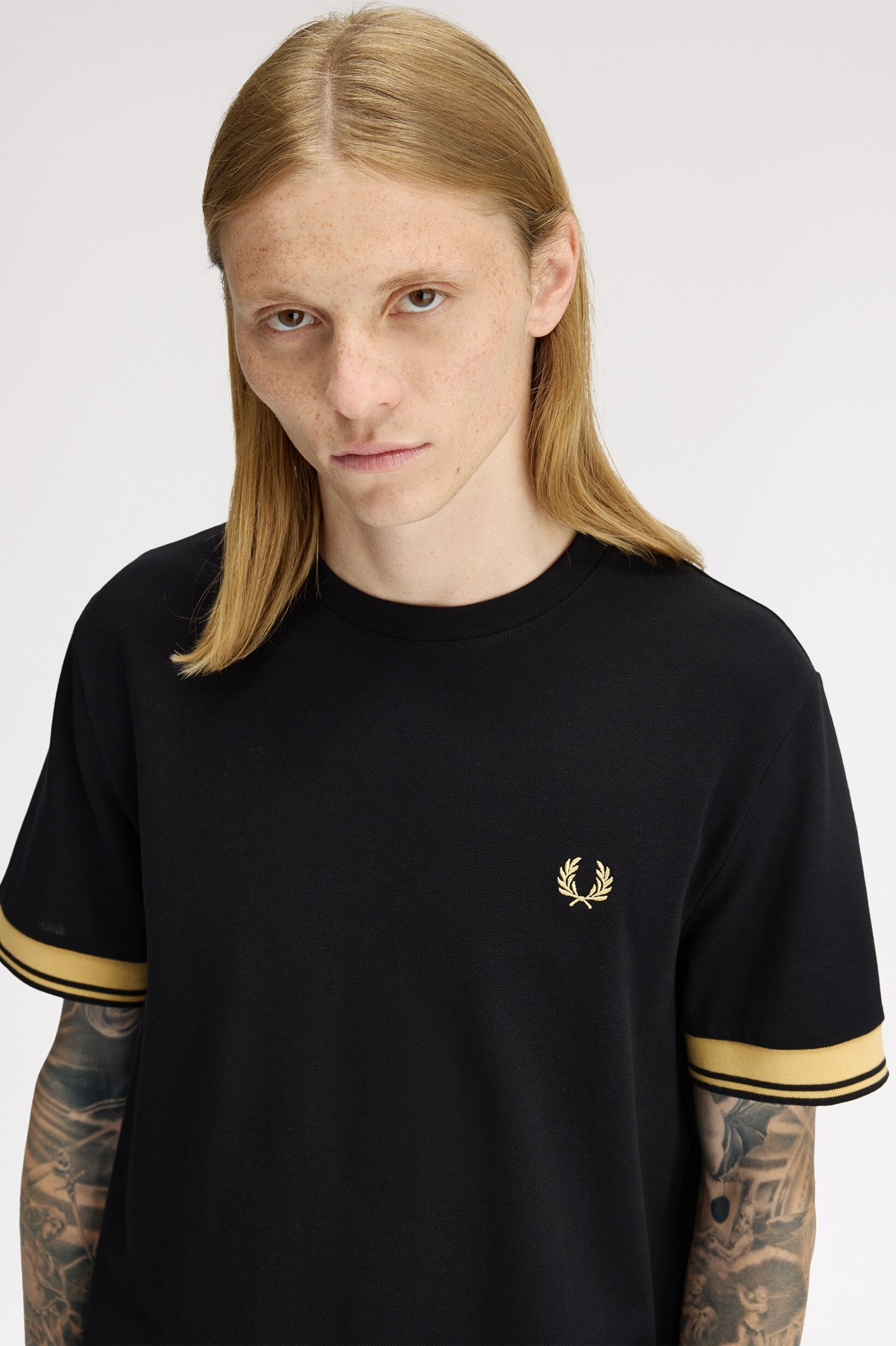 T-shirt em Piqué de Algodão Preto-2