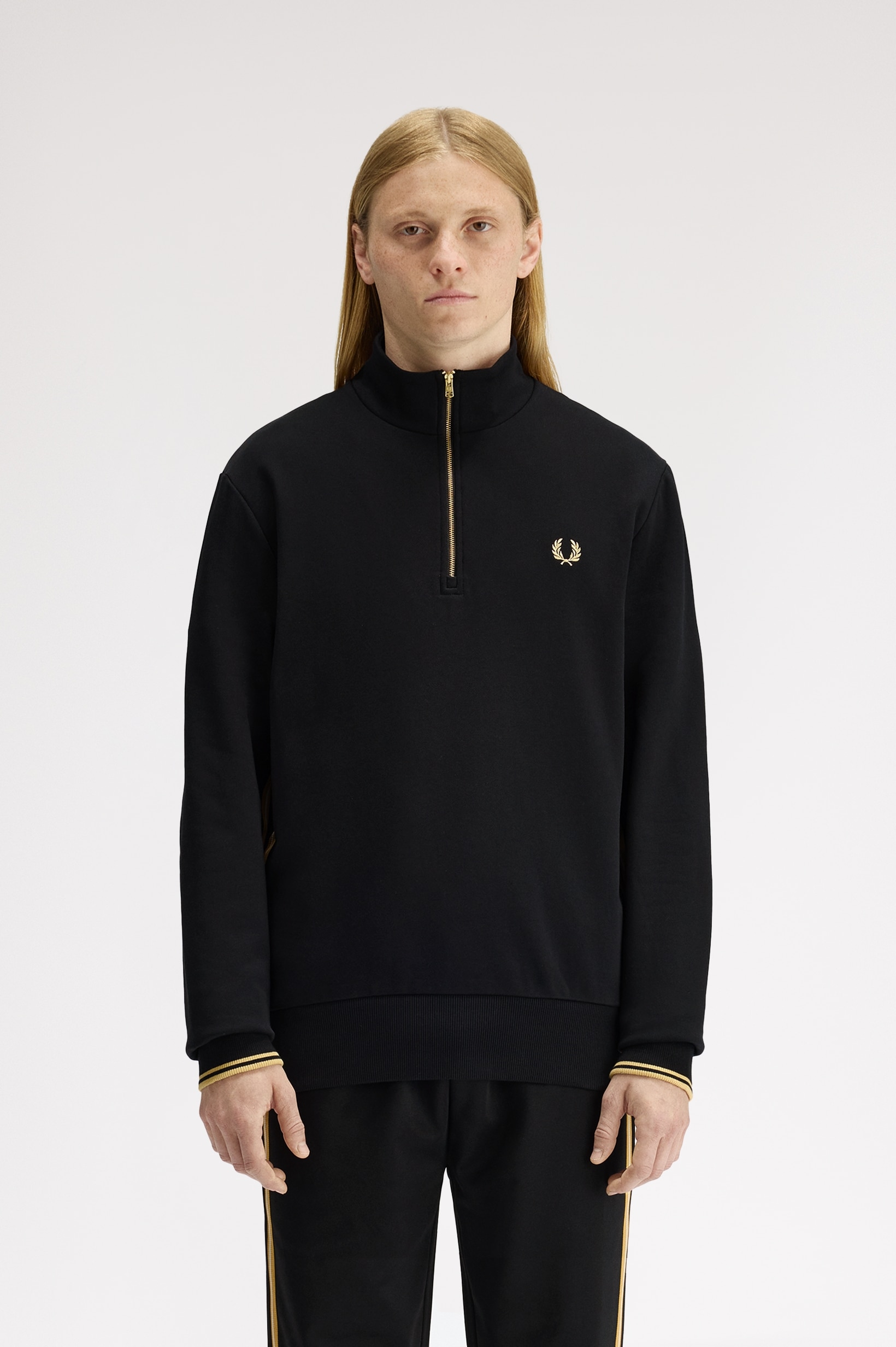 Sweatshirt em Algodão com Fecho Preto-1