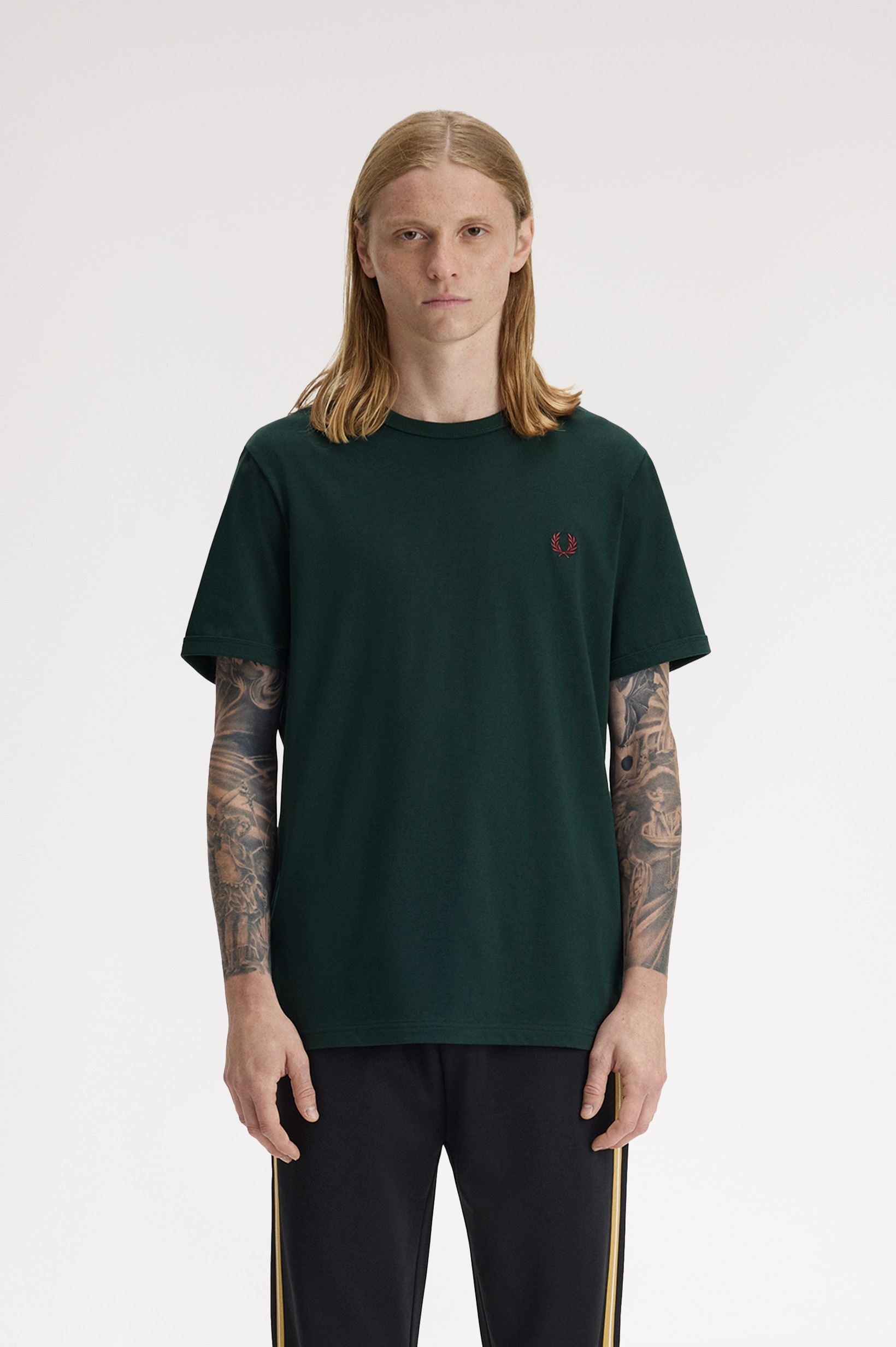 T-Shirt 'Ringer' Verde-escuro-1