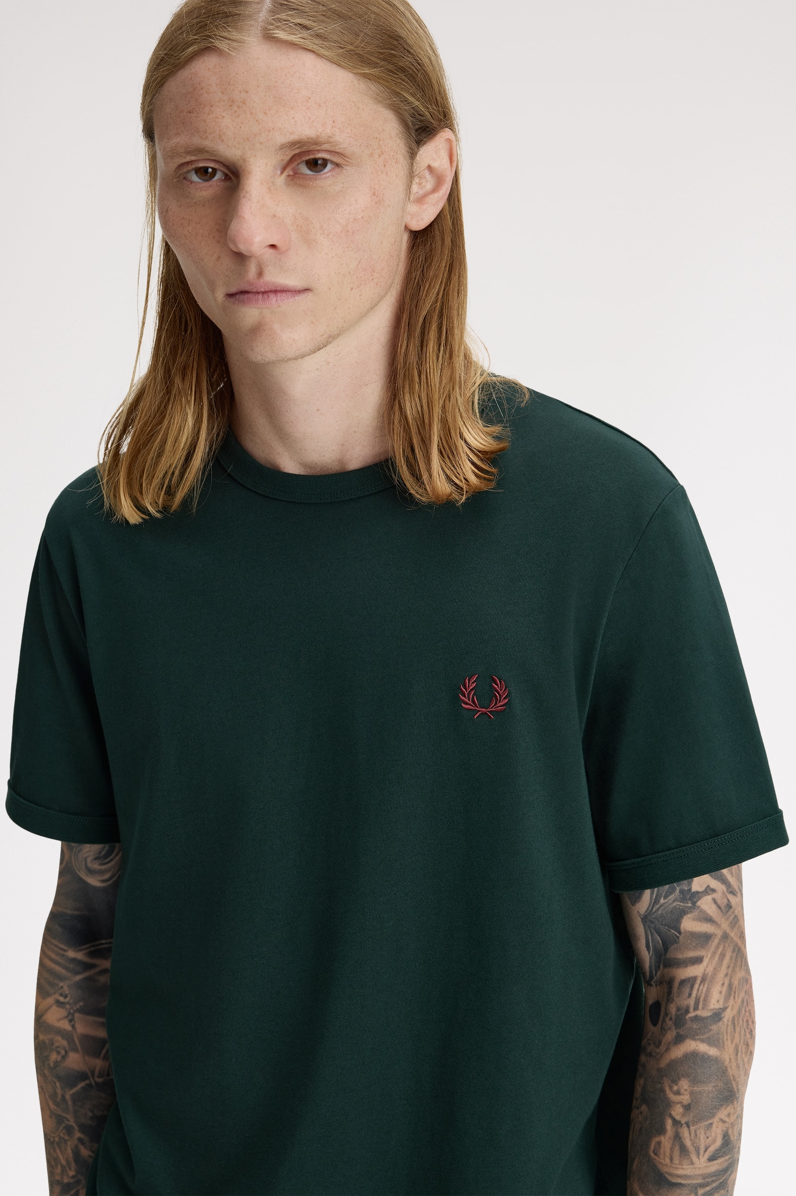 T-Shirt 'Ringer' Verde-escuro-2