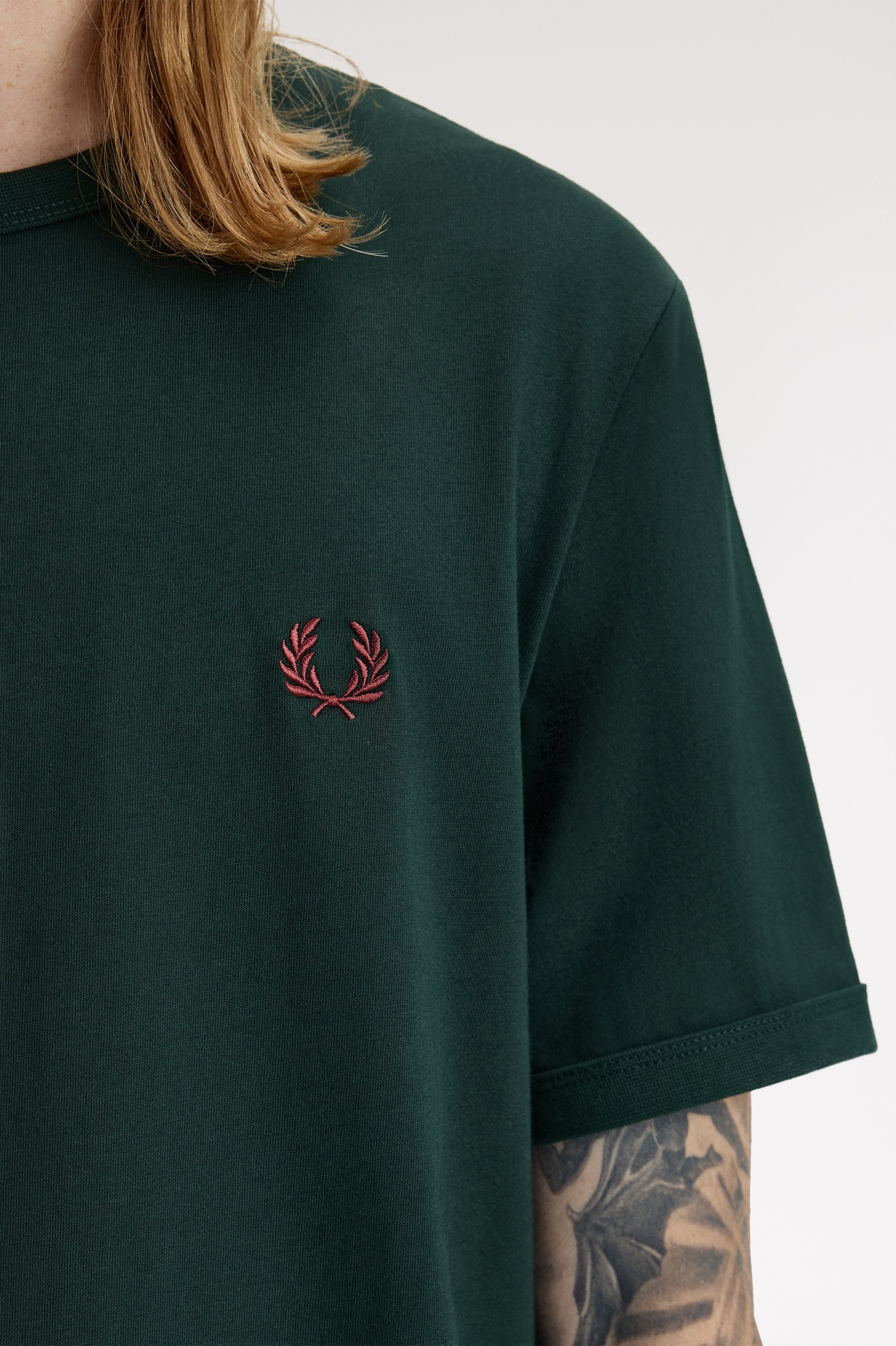 T-Shirt 'Ringer' Verde-escuro-3