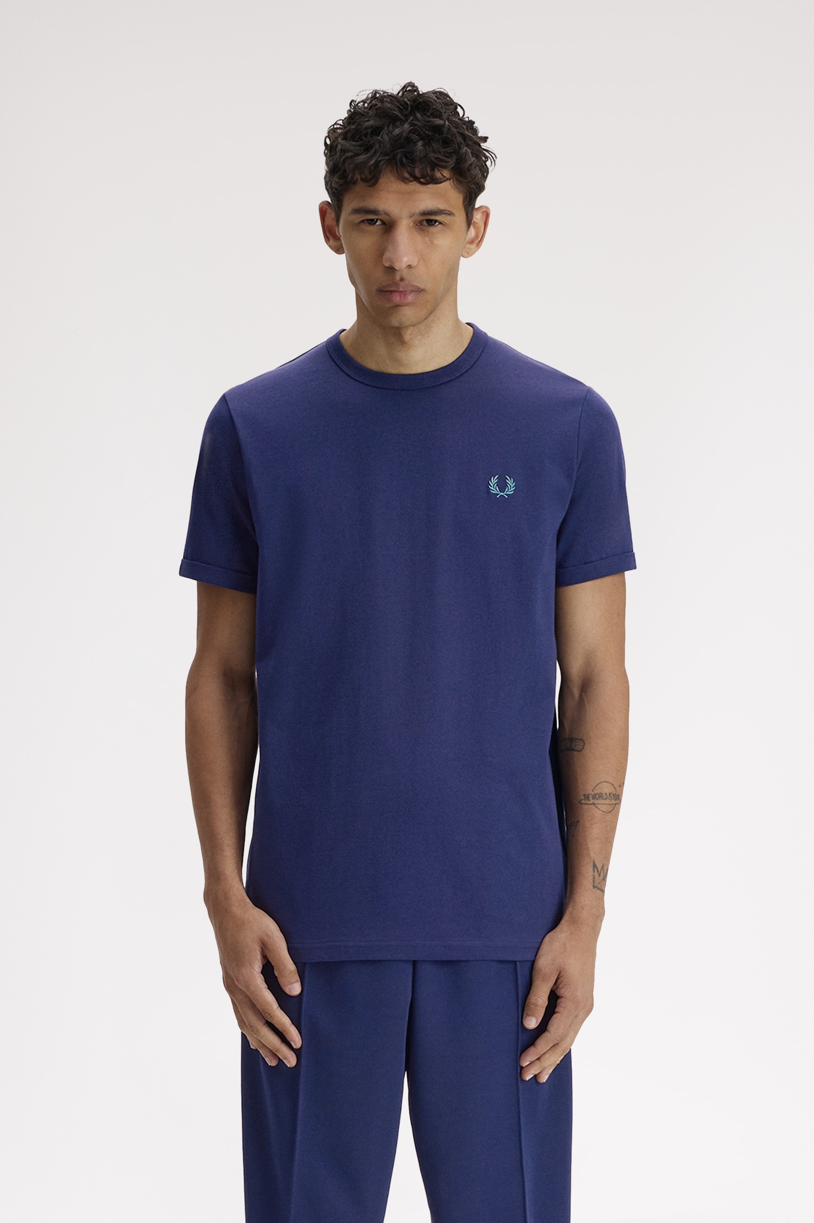 T-Shirt 'Ringer' Azul-1