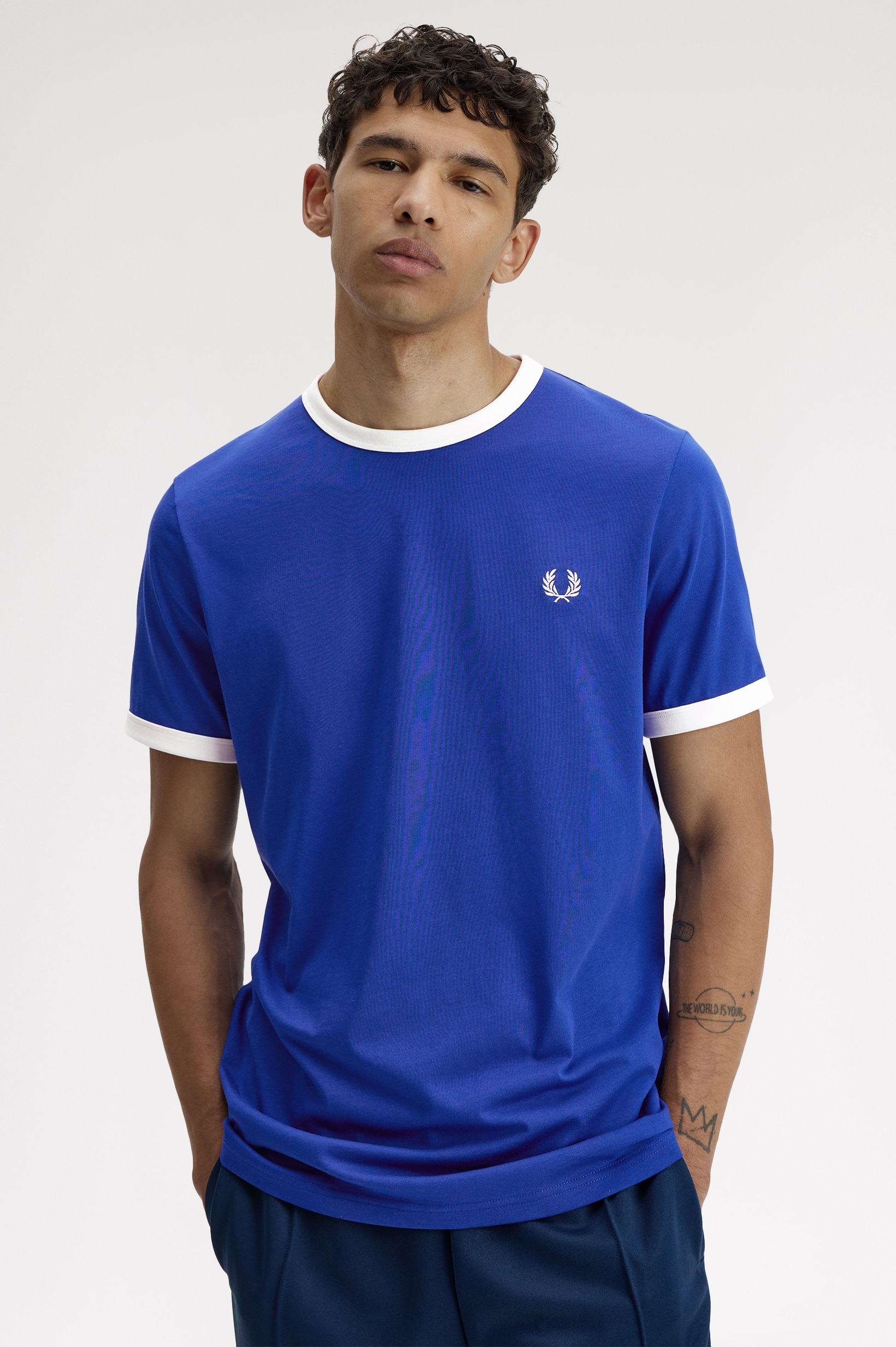 T-Shirt 'Ringer' Azul-1
