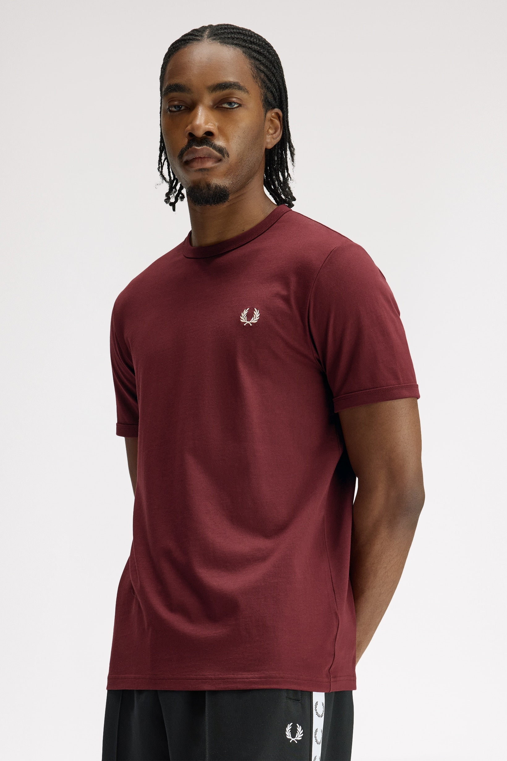 T-Shirt 'Ringer' Bordeaux-2