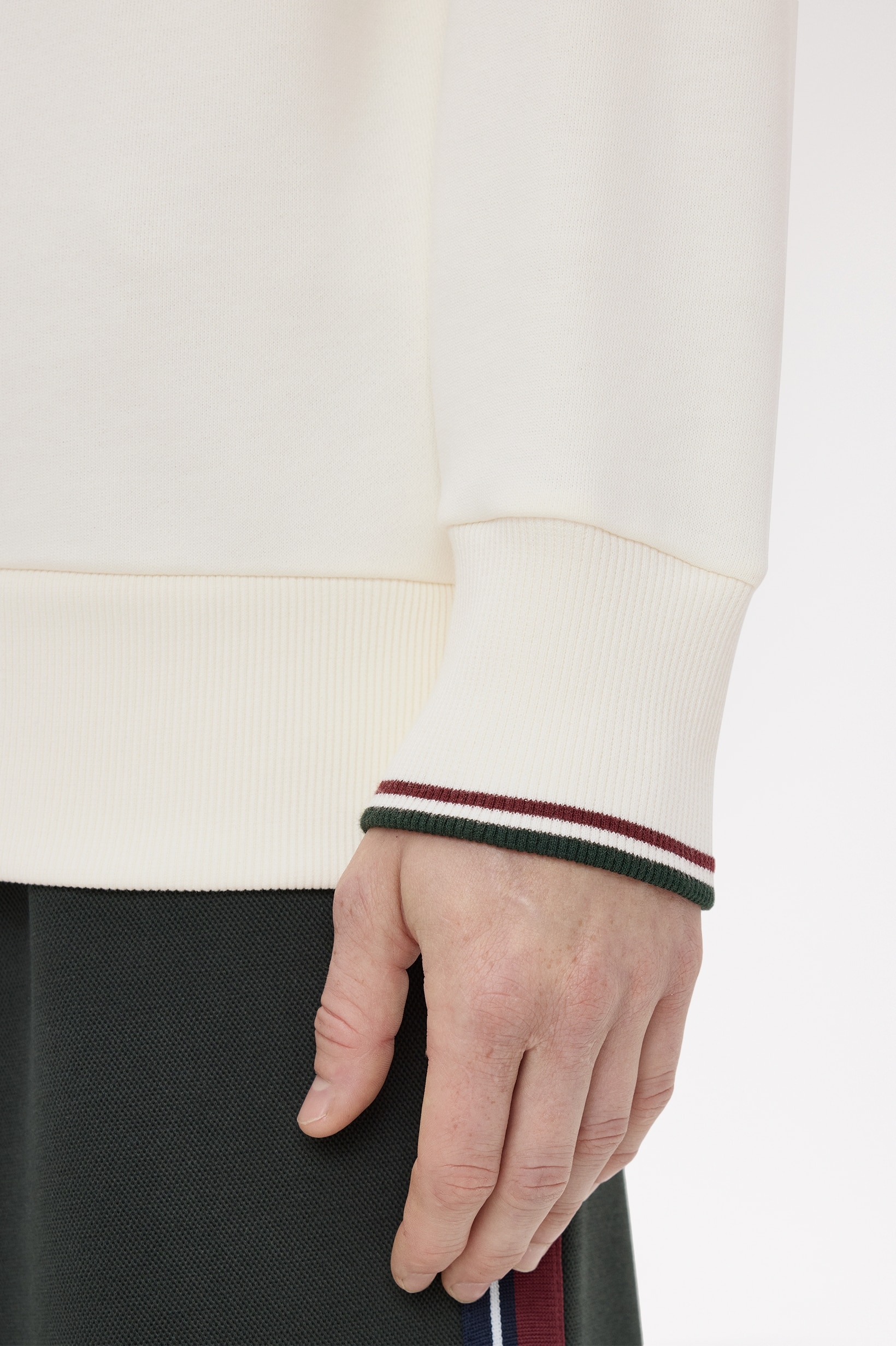 Sweatshirt com Fecho de Correr Cru-2