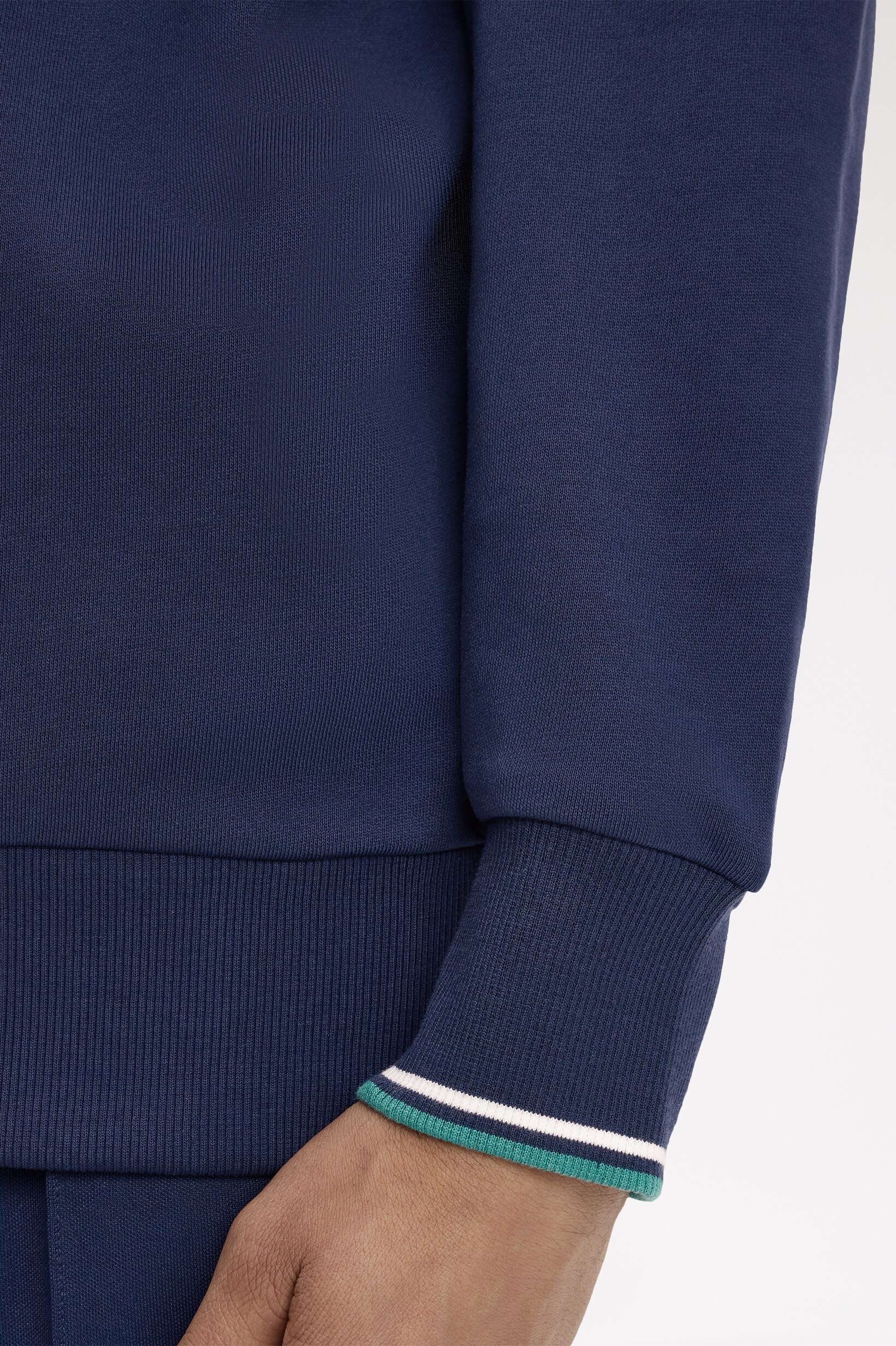 Sweatshirt com Fecho de Correr Azul-2