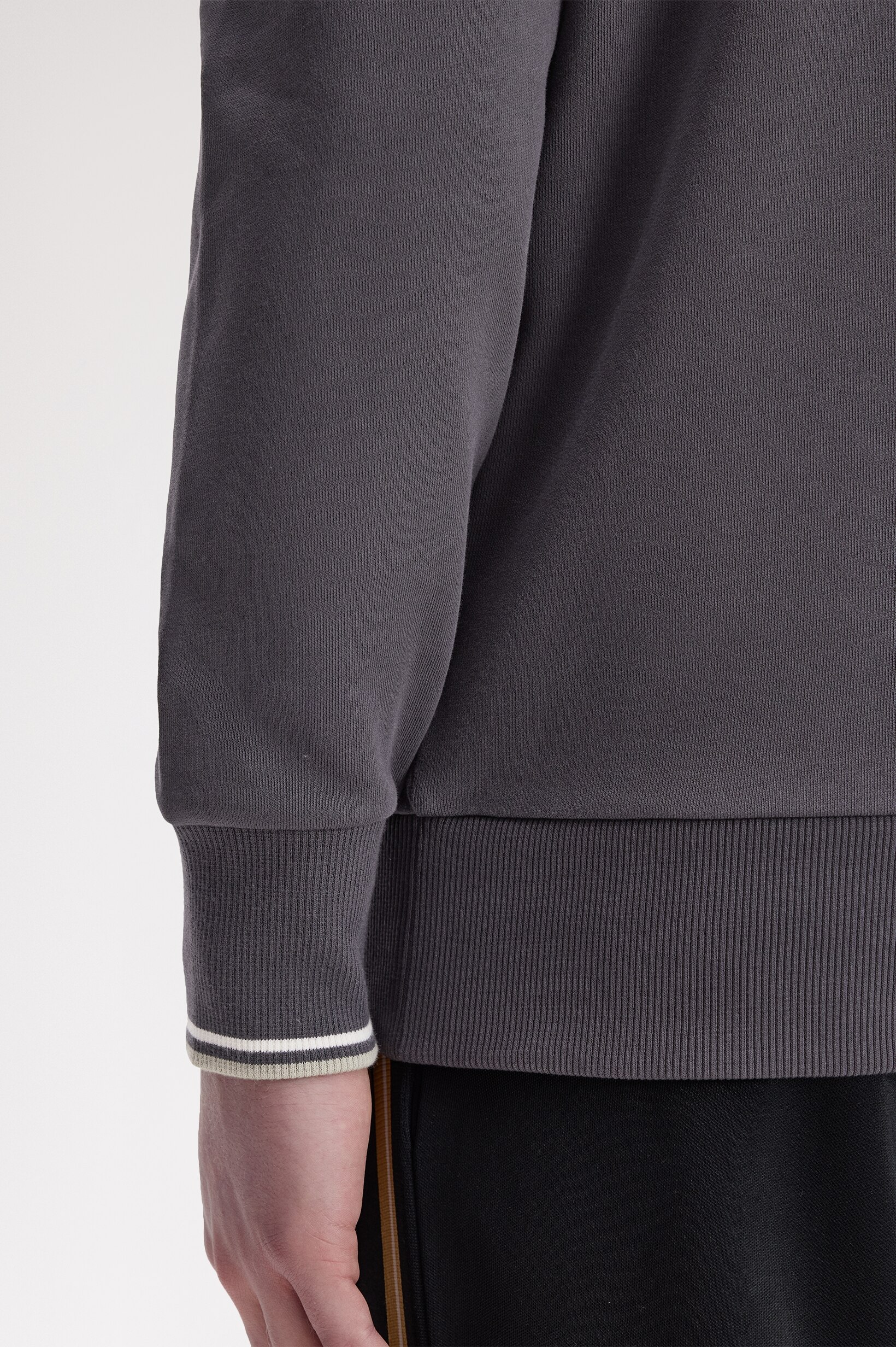 Sweatshirt com Fecho de Correr Cinzento-escuro-2