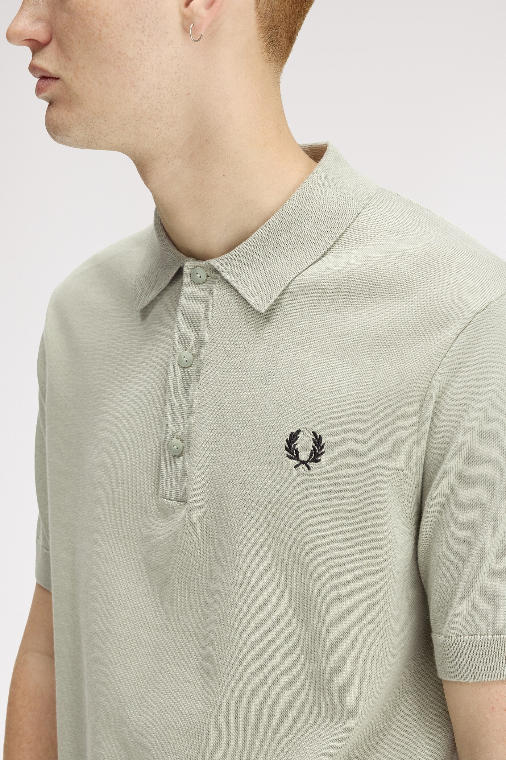 Polo em Malha de Algodão Verde-claro-3