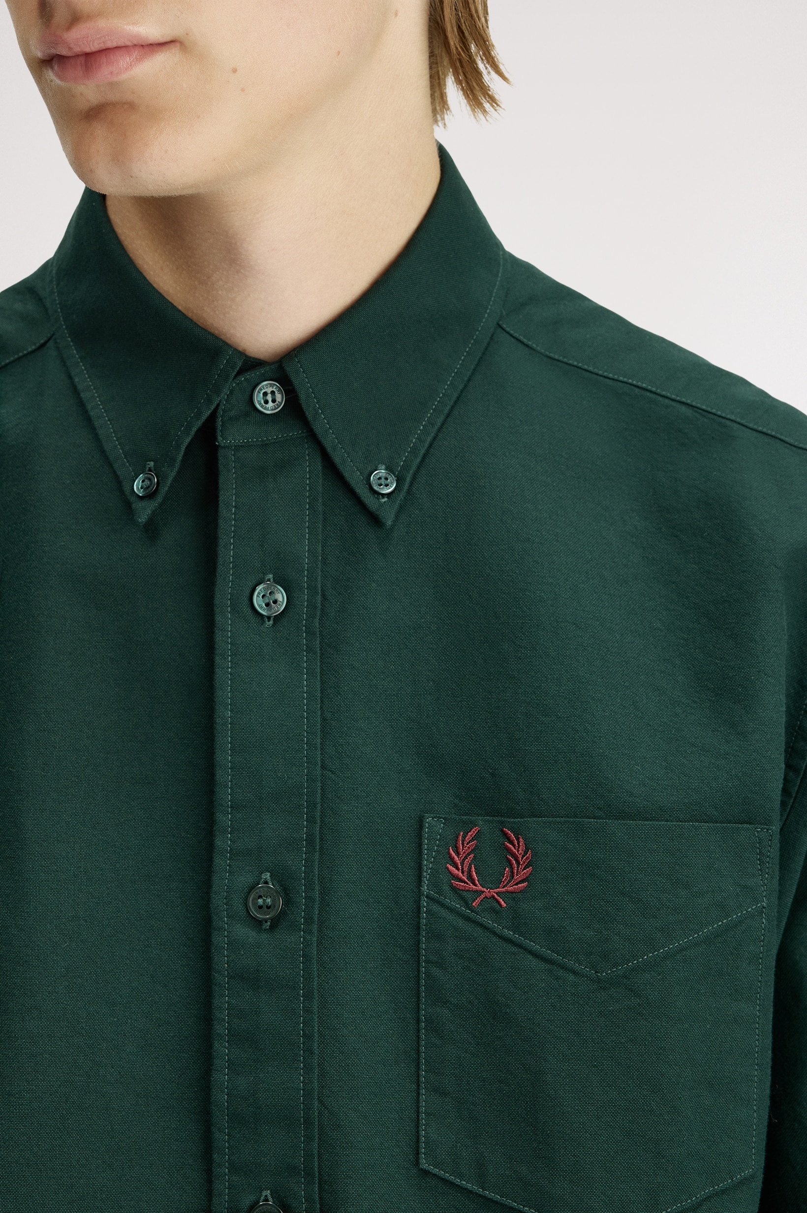 Camisa 'Oxford' Verde-escuro-3