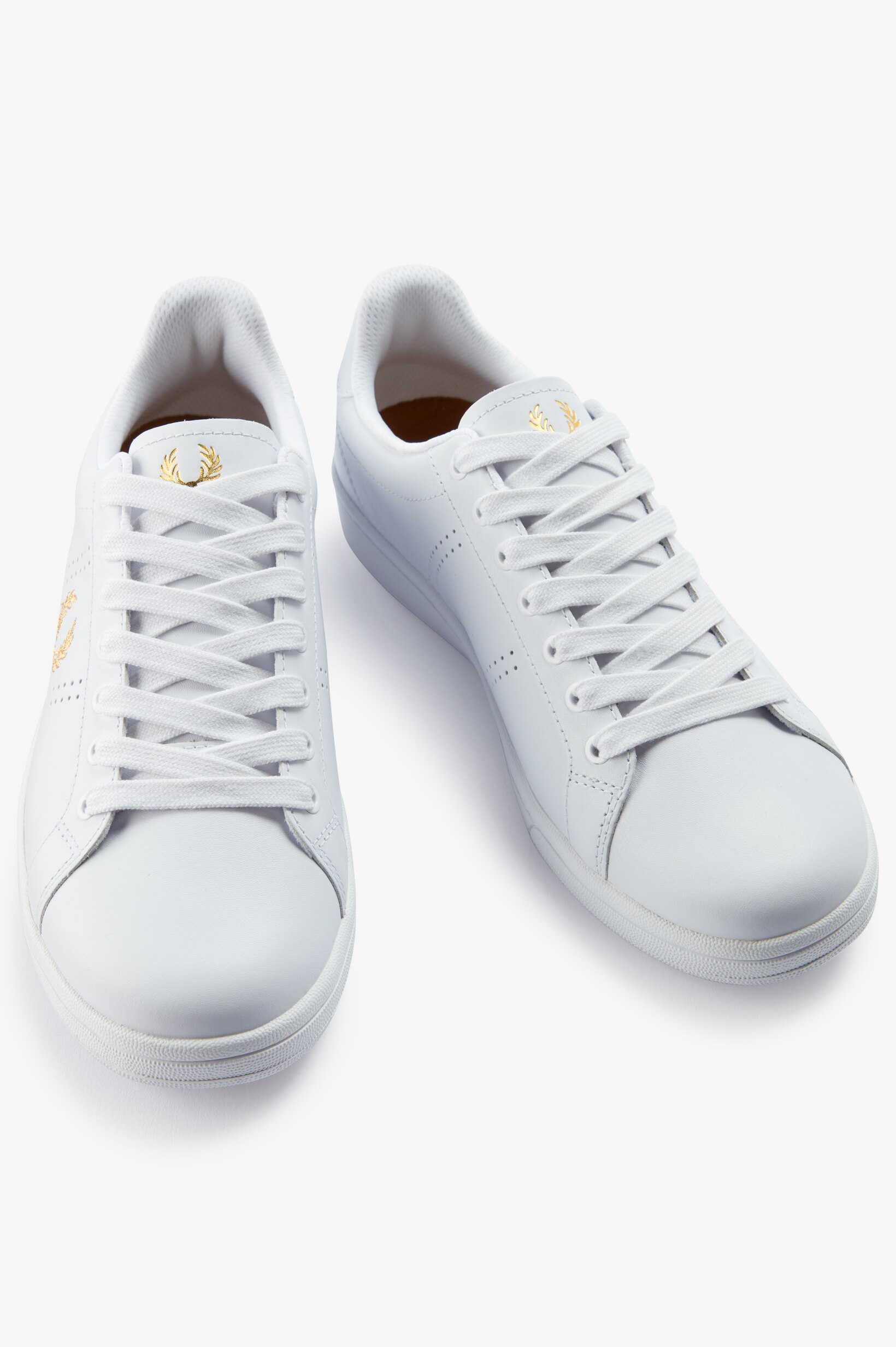Sapatilhas Unissexo 'B721' em Pele Fred Perry Branco-3